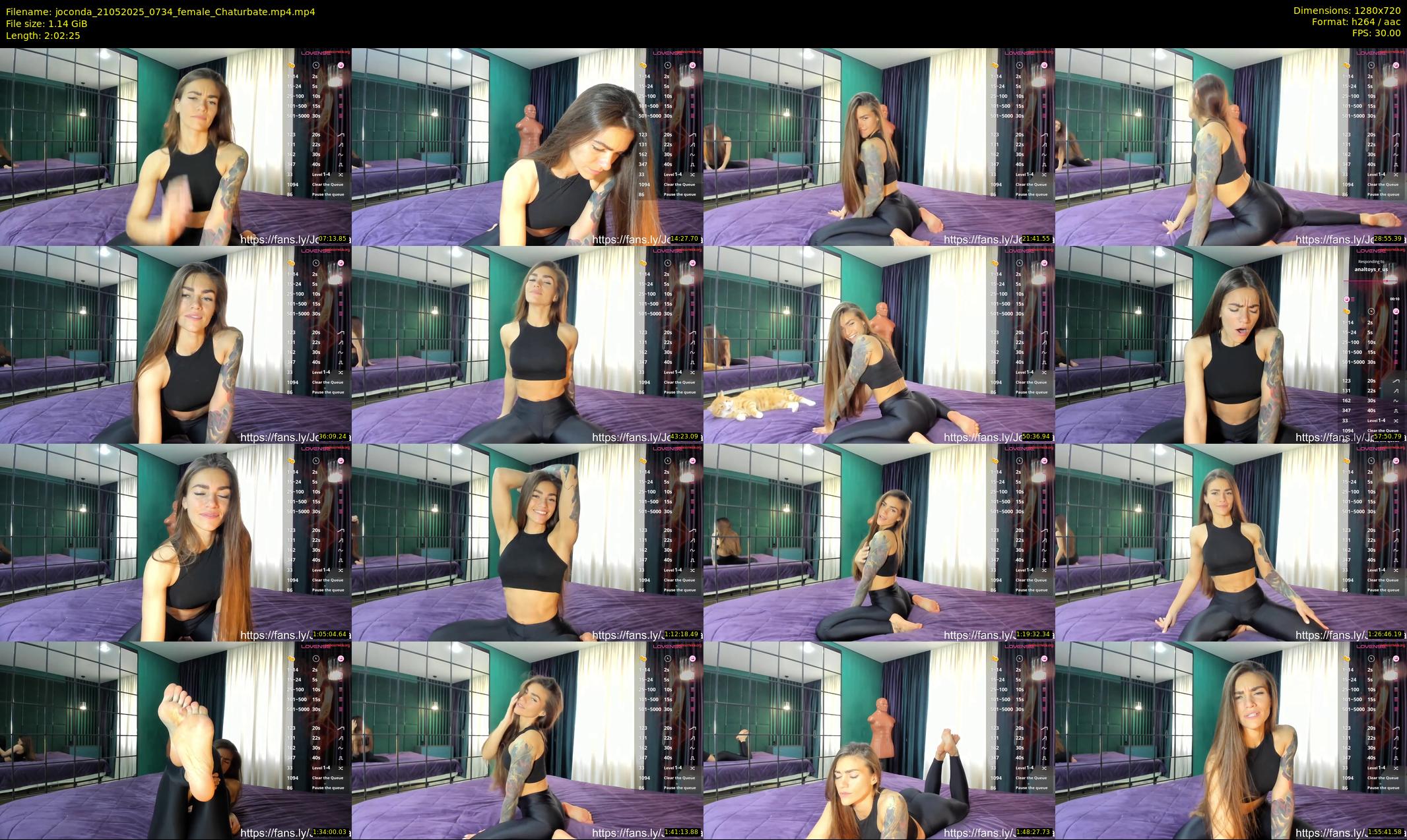 joconda — 123 minute Chaturbate female cam show recording, 720p, May 21, 2025