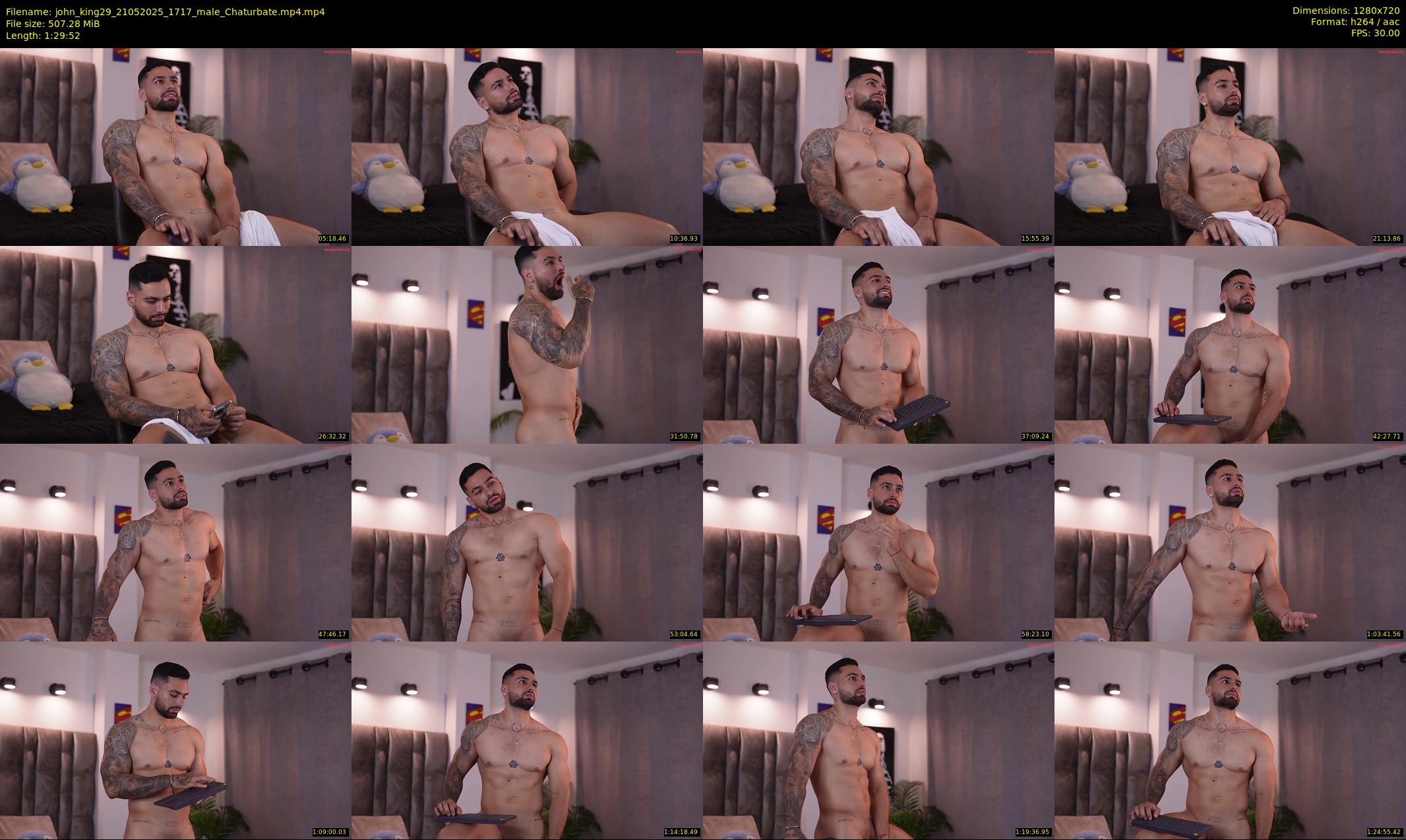 john_king29 — 90 minute Chaturbate male cam show recording, 720p, May 21, 2025