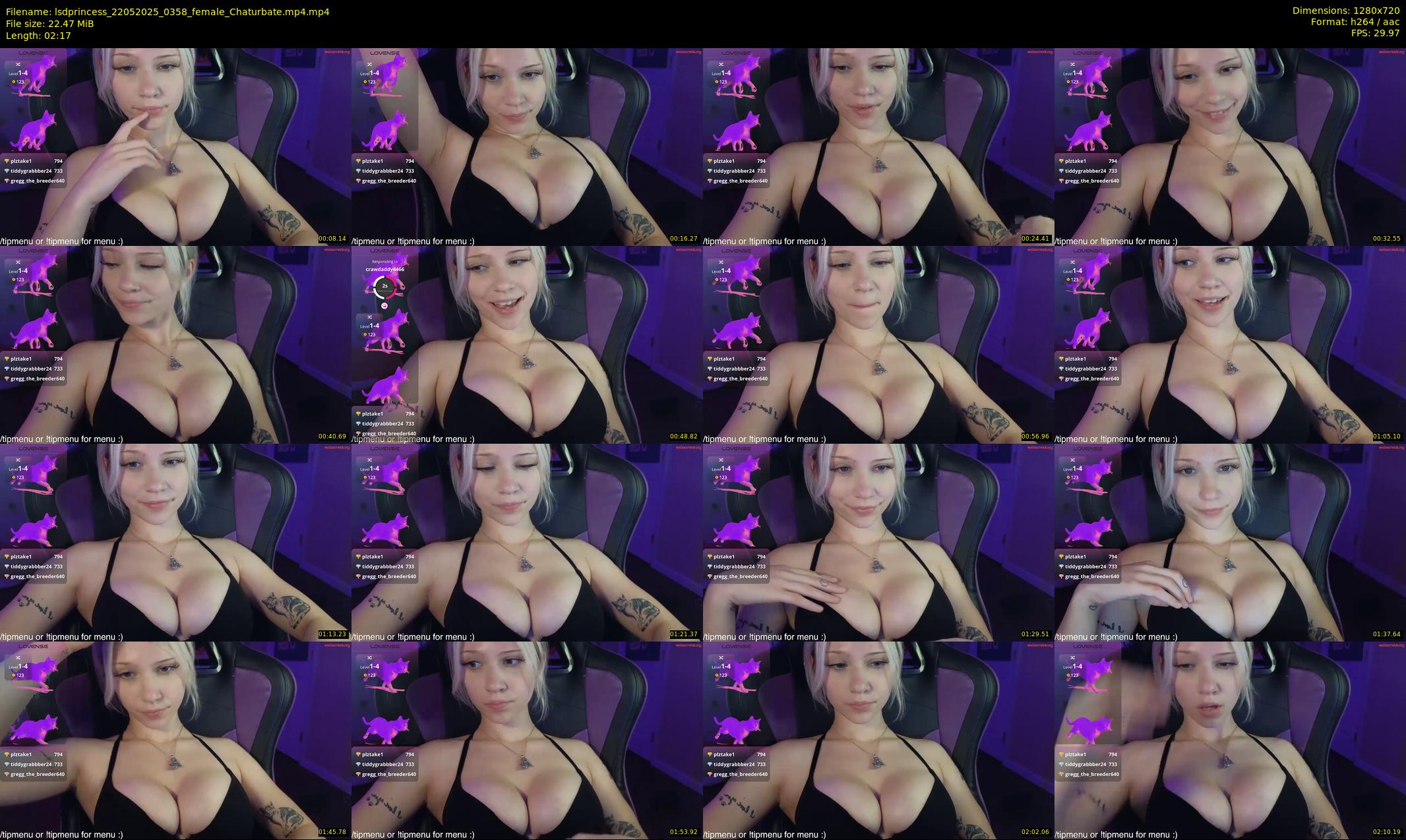 lsdprincess — 3 minute Chaturbate female cam show recording, 720p, May 22, 2025