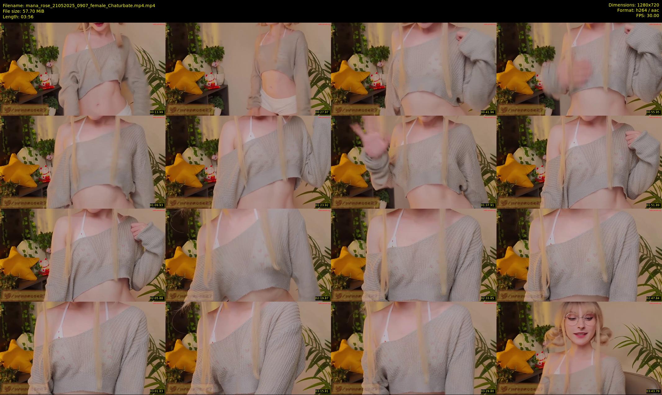 mana_rose — 4 minute Chaturbate female cam show recording, 720p, May 21, 2025
