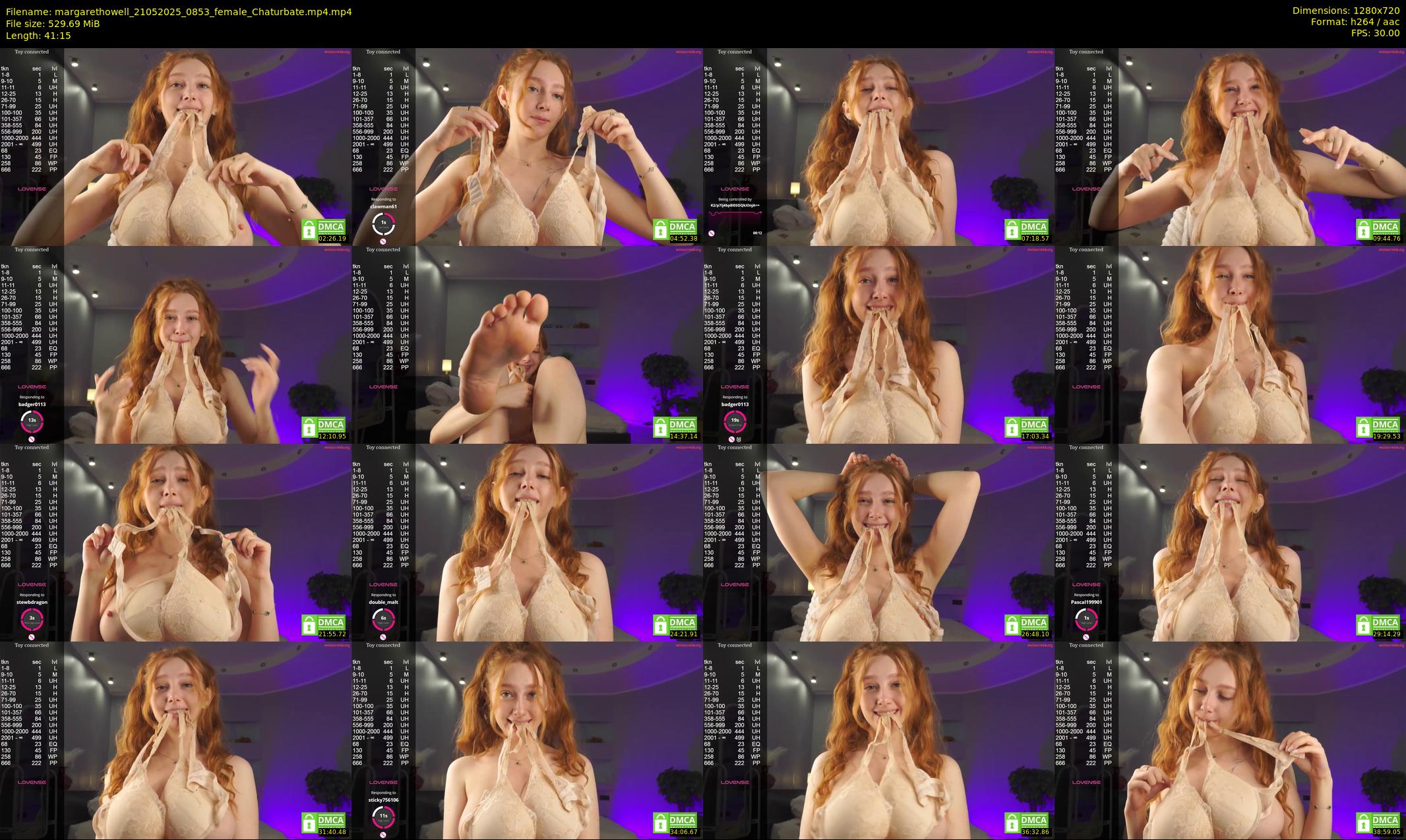 margarethowell — 42 minute Chaturbate female cam show recording, 720p, May 21, 2025