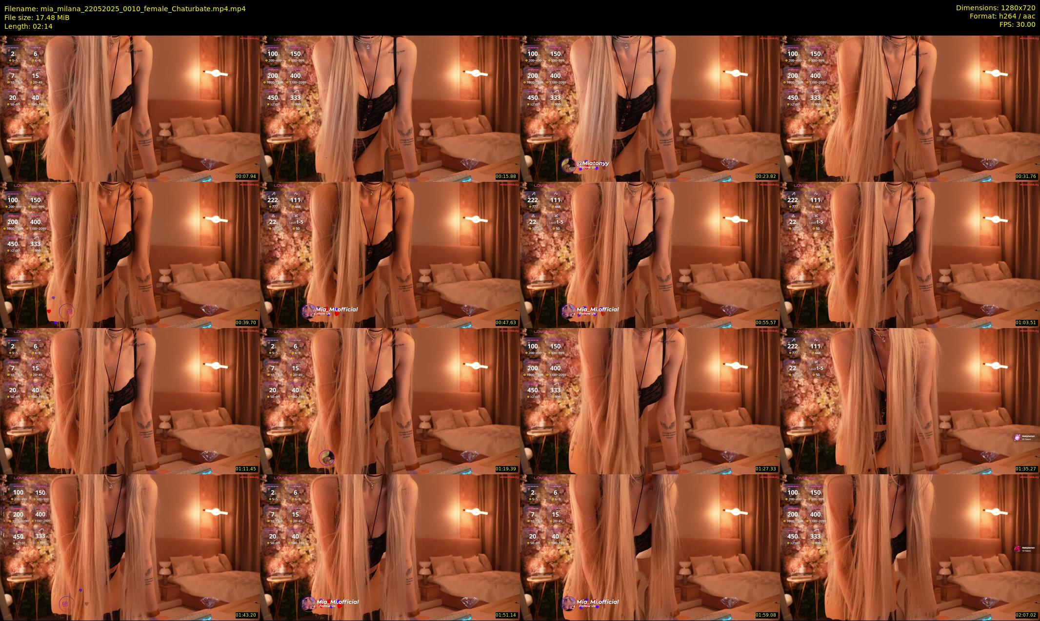 mia_milana — 3 minute Chaturbate female cam show recording, 720p, May 22, 2025