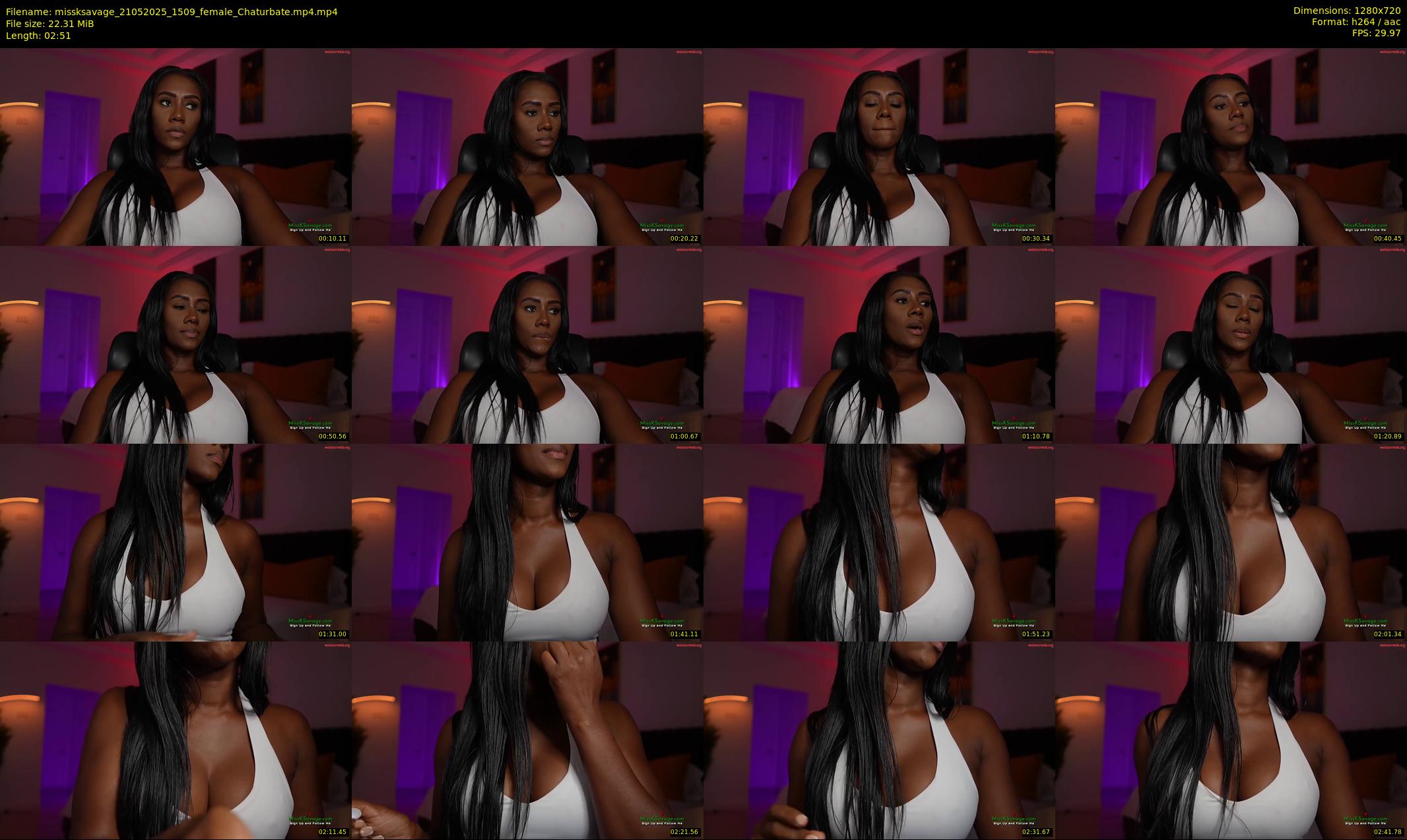 missksavage — 3 minute Chaturbate female cam show recording, 720p, May 21, 2025