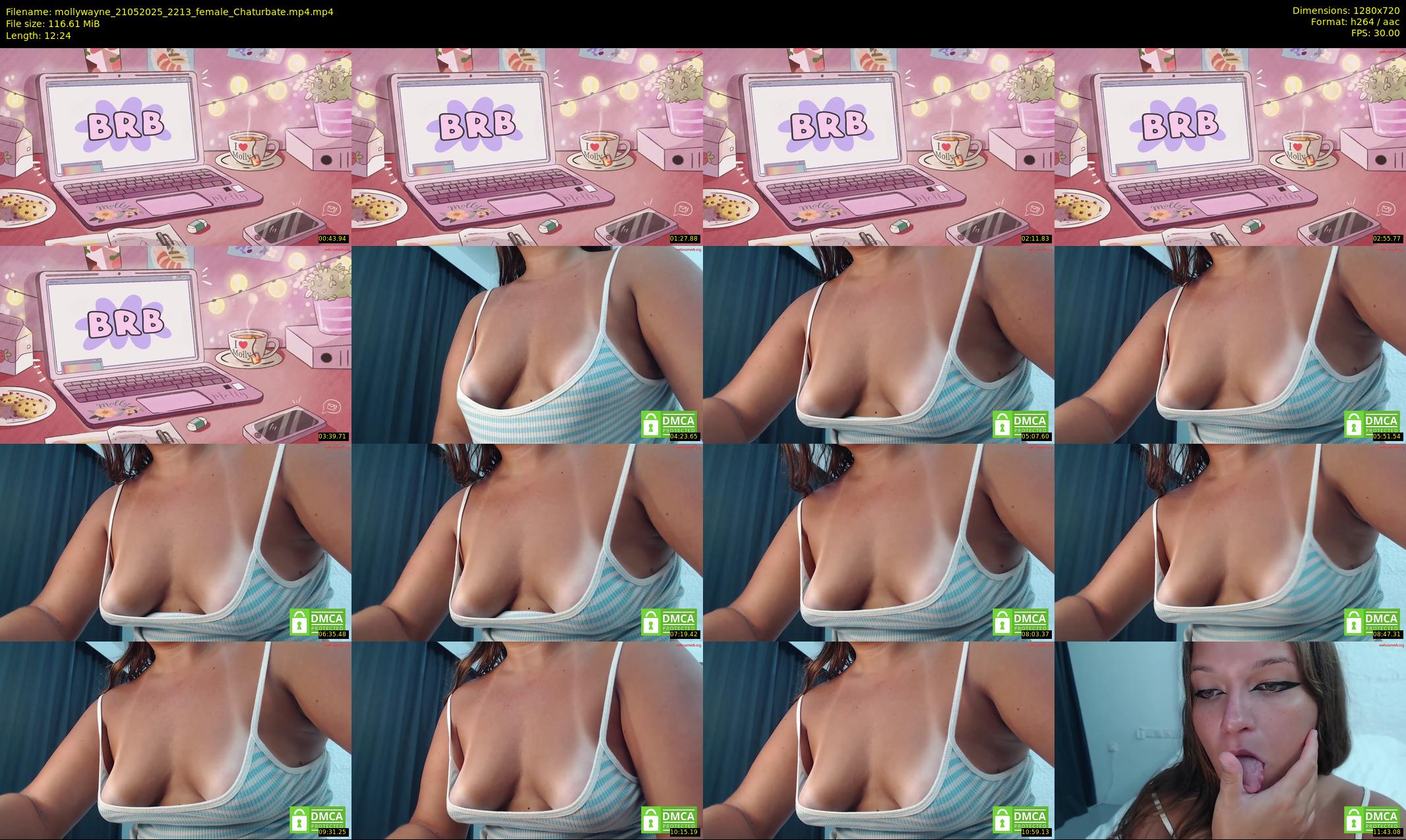 mollywayne — 13 minute Chaturbate female cam show recording, 720p, May 21, 2025