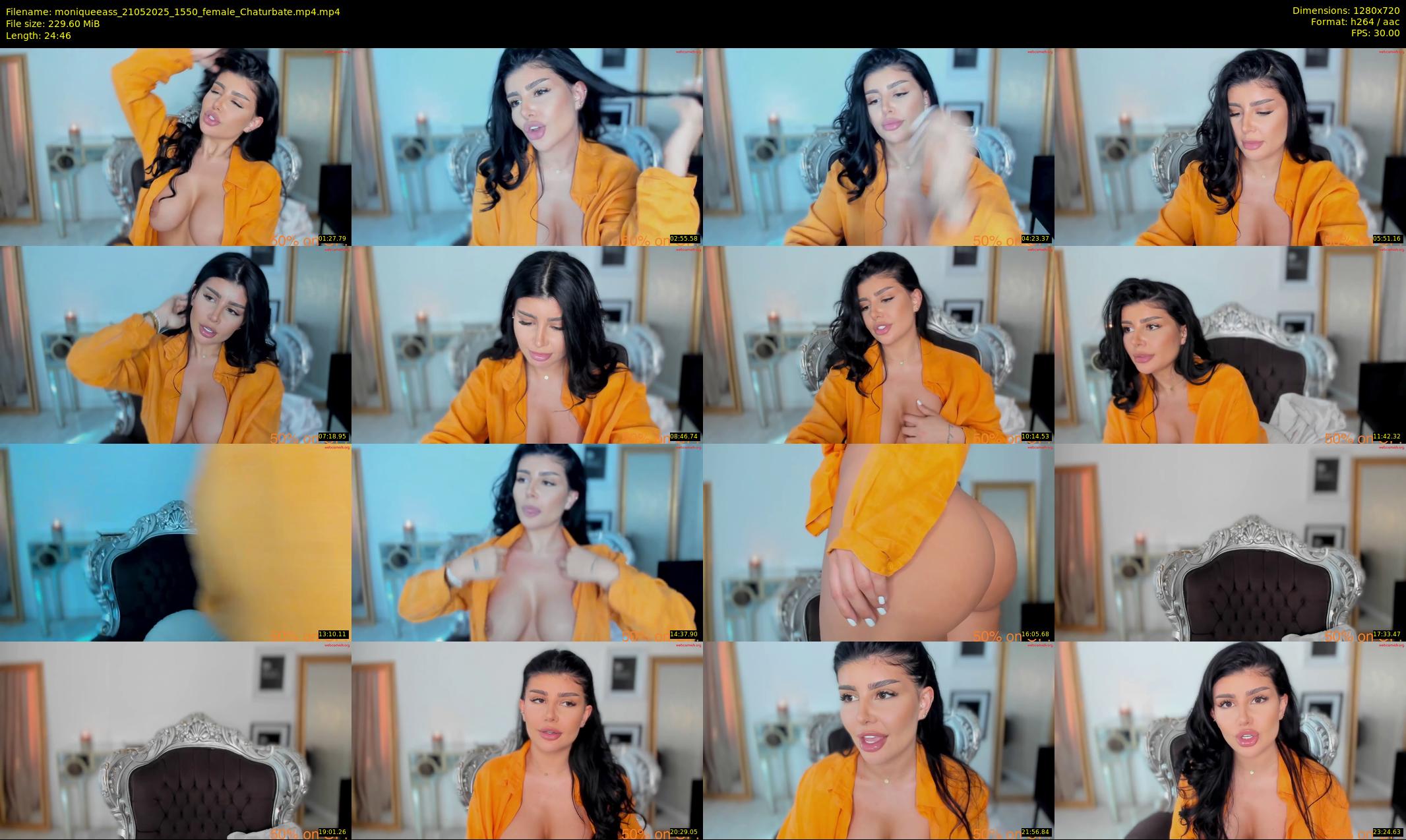 moniqueeass — 25 minute Chaturbate female cam show recording, 720p, May 21, 2025