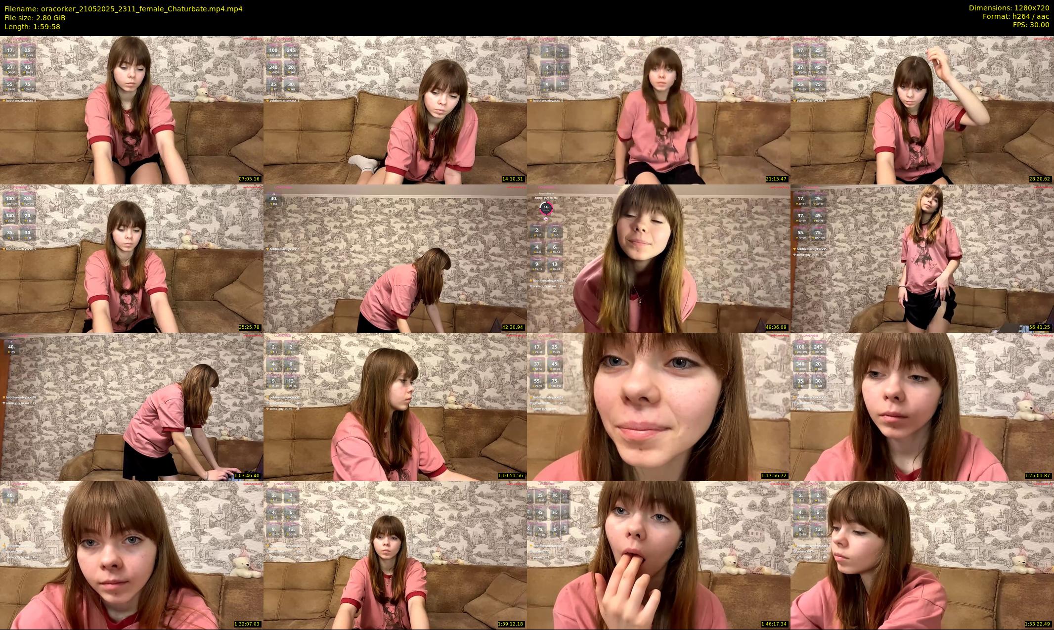 oracorker — 120 minute Chaturbate female cam show recording, 720p, May 21, 2025