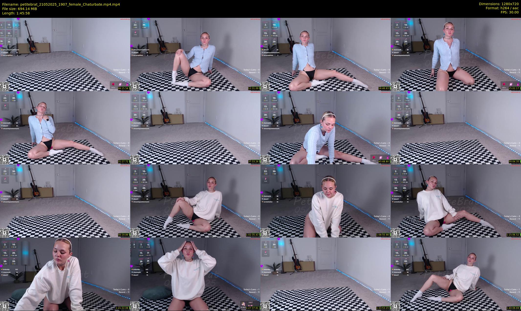 petitebrat — 106 minute Chaturbate female cam show recording, 720p, May 21, 2025