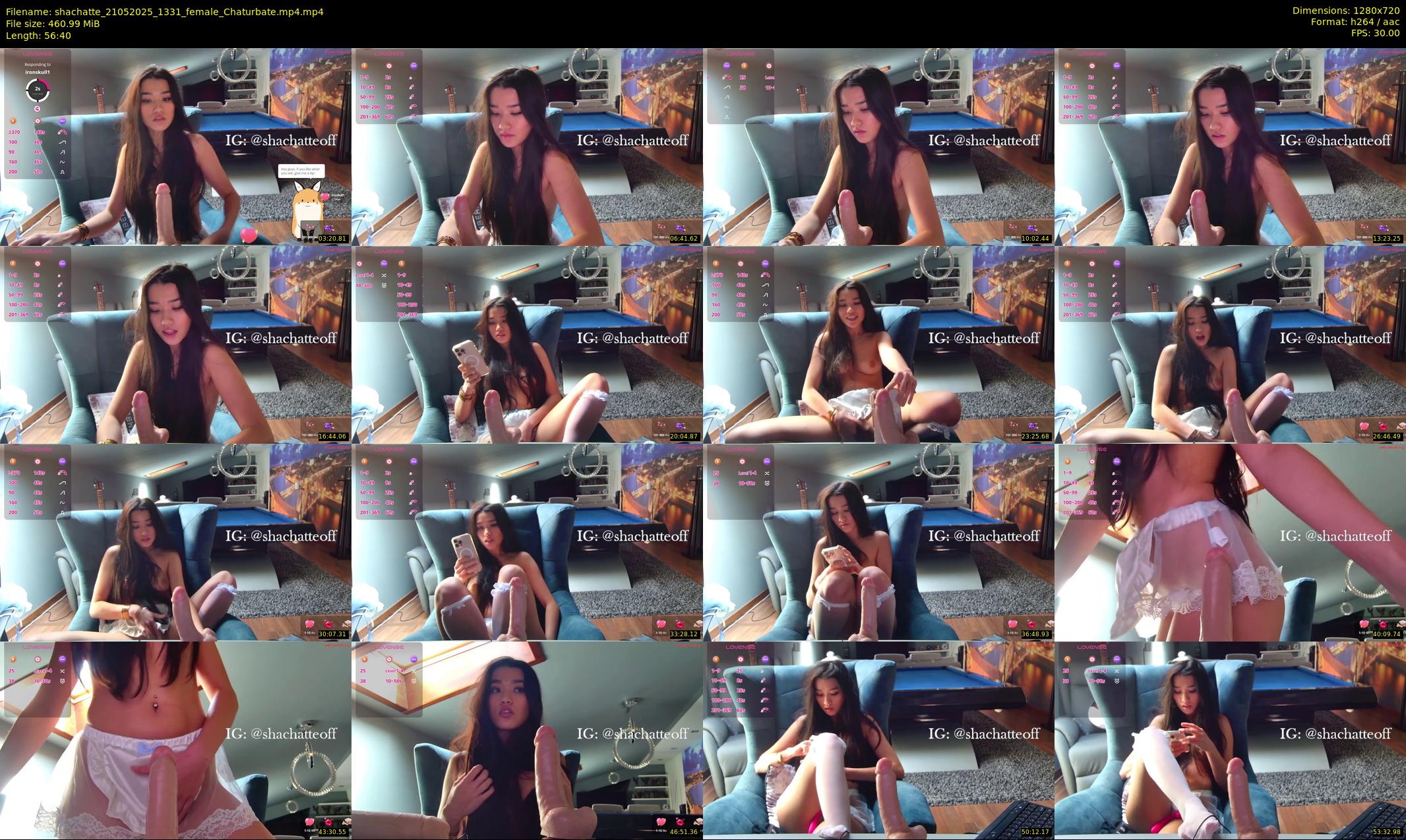 shachatte — 57 minute Chaturbate couple cam show recording, 720p, May 21, 2025