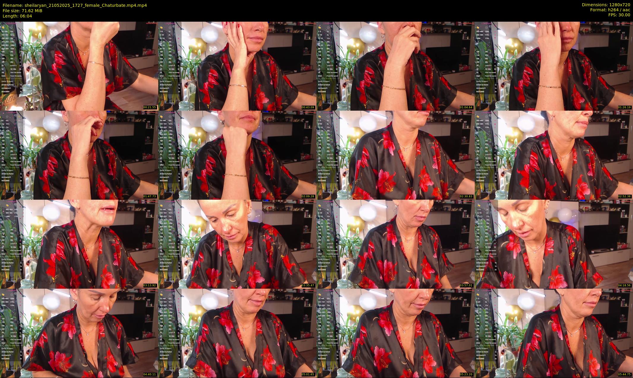 sheilaryan — 7 minute Chaturbate female cam show recording, 720p, May 21, 2025