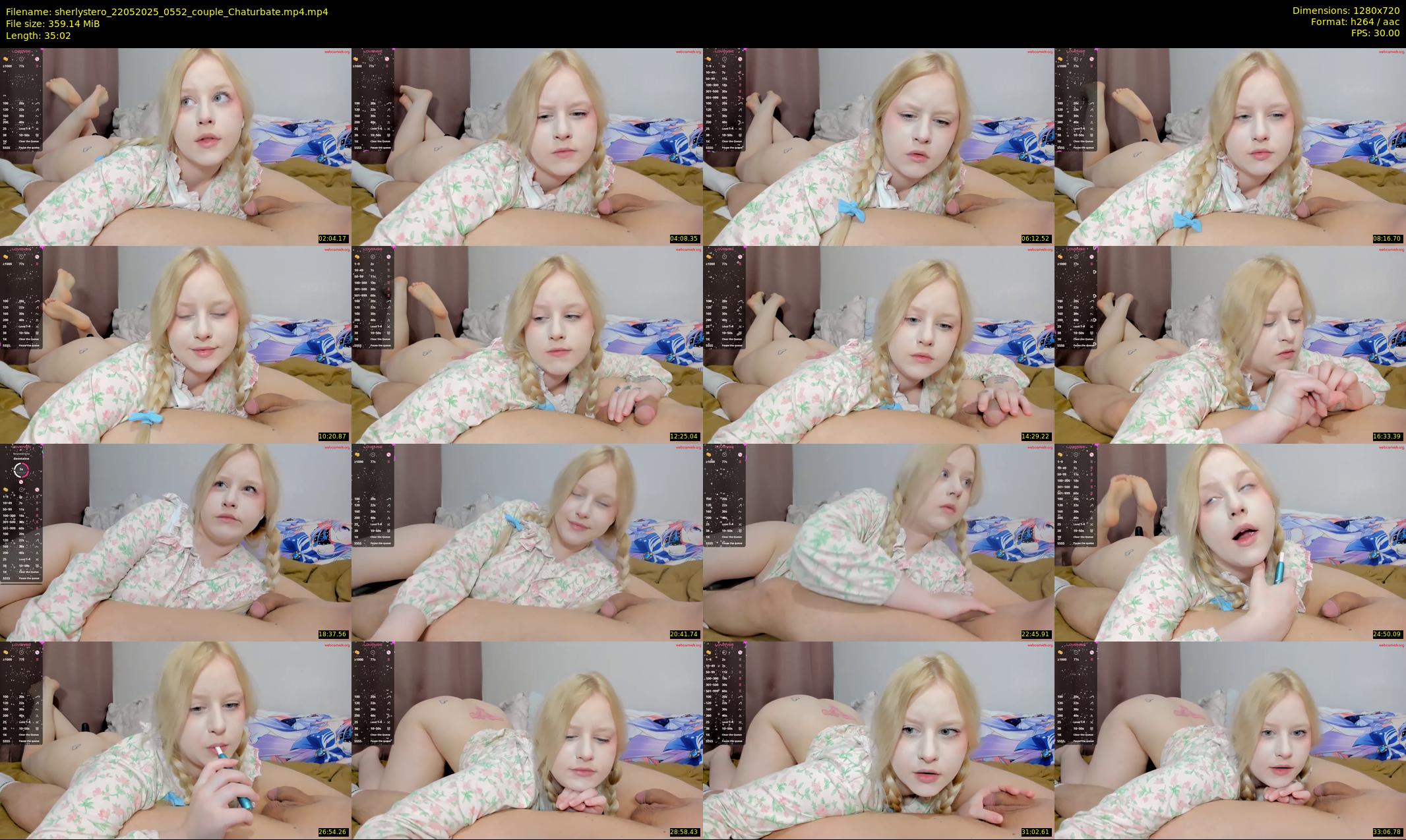 sherlystero — 36 minute Chaturbate couple cam show recording, 720p, May 22, 2025