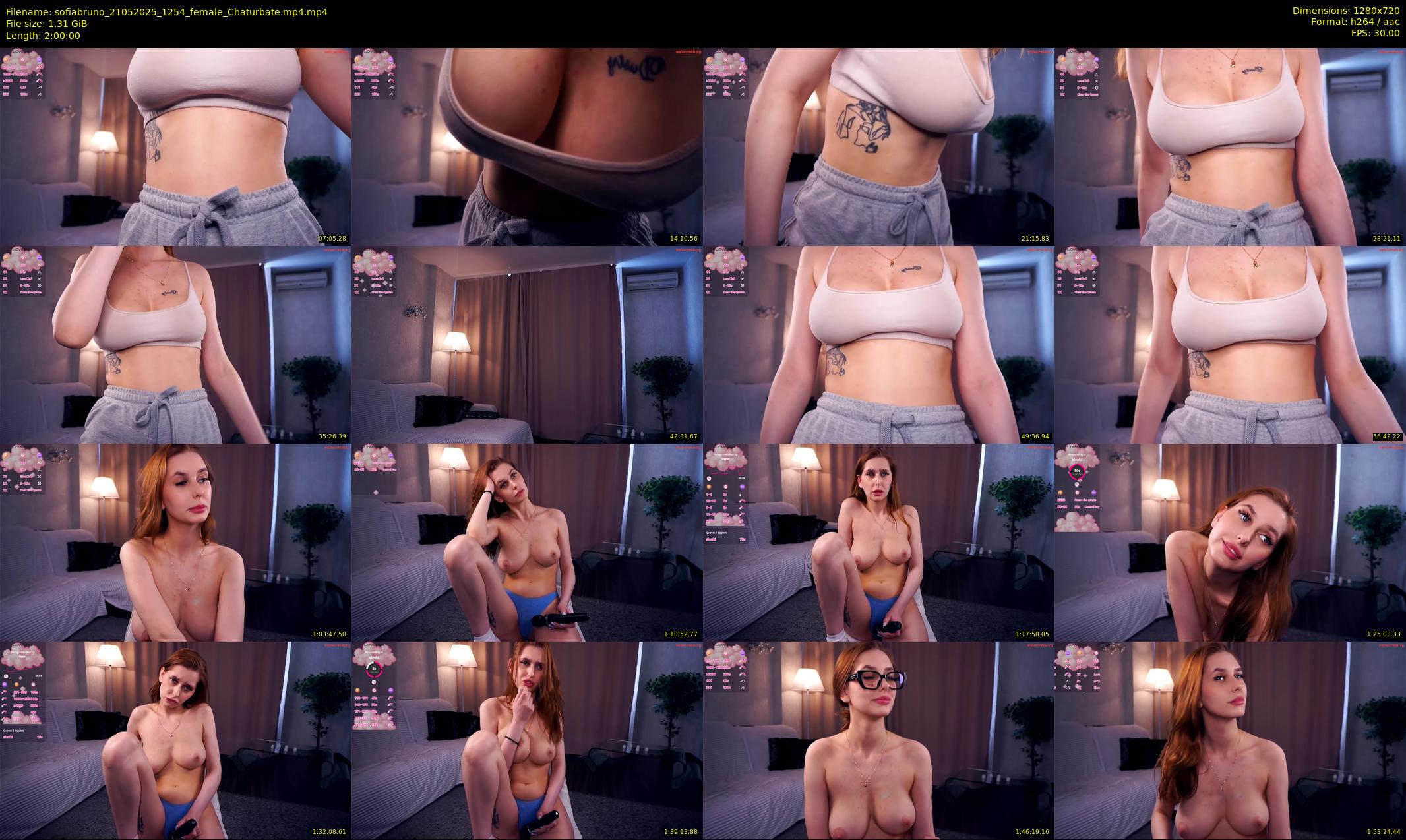 sofiabruno — 120 minute Chaturbate female cam show recording, 720p, May 21, 2025