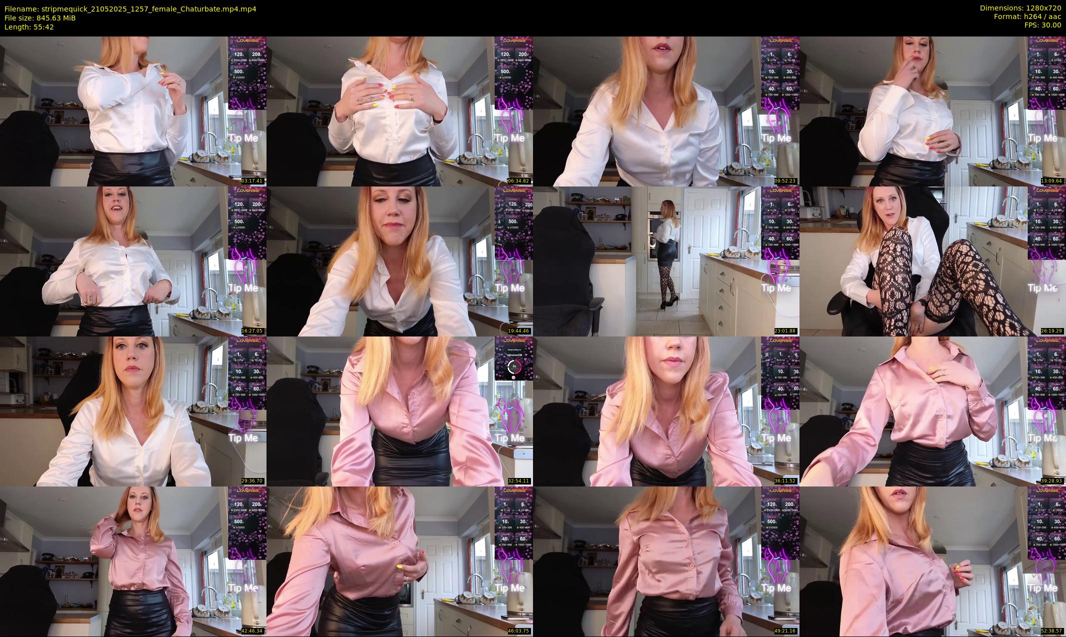 stripmequick — 56 minute Chaturbate female cam show recording, 720p, May 21, 2025