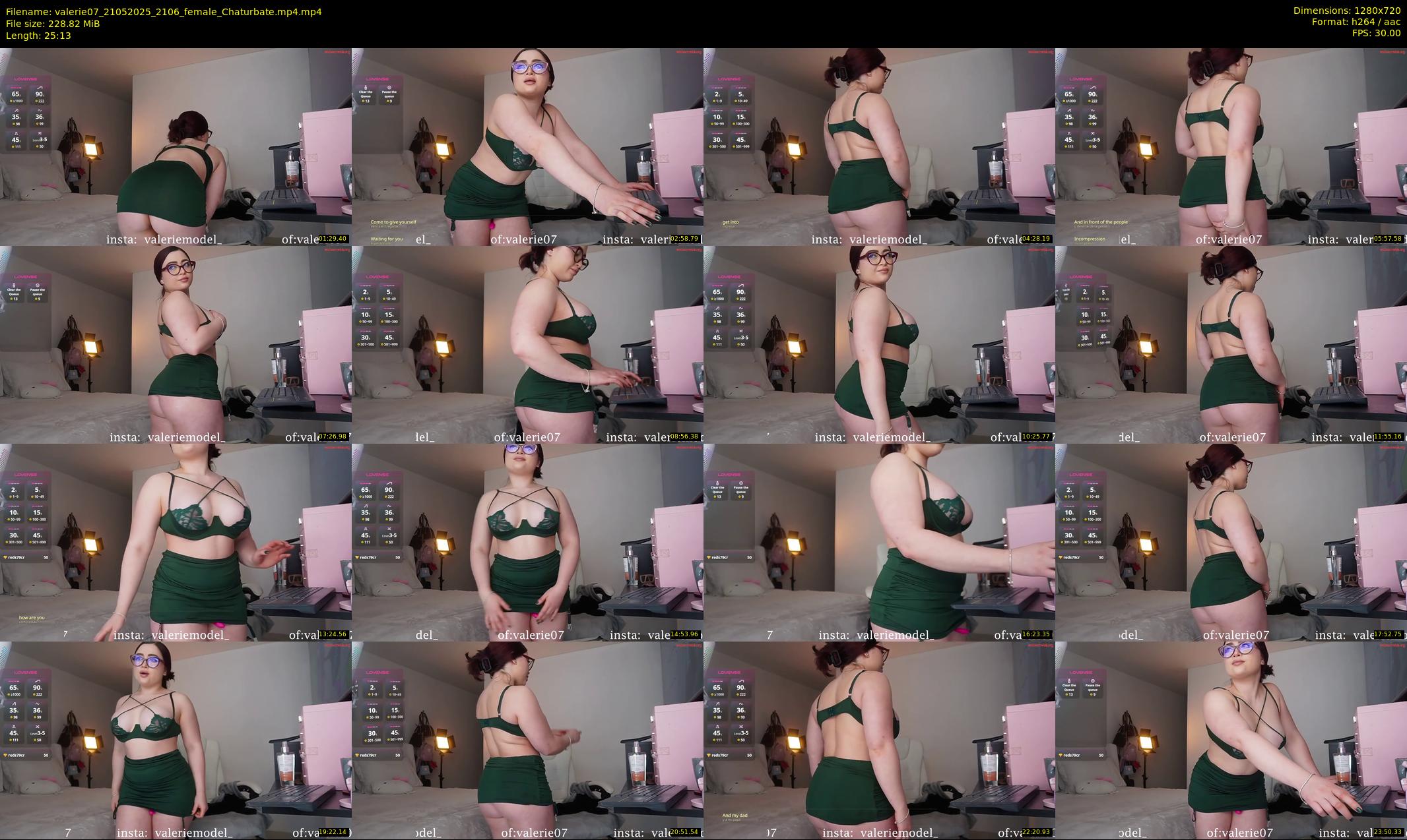 valerie07 — 26 minute Chaturbate female cam show recording, 720p, May 21, 2025