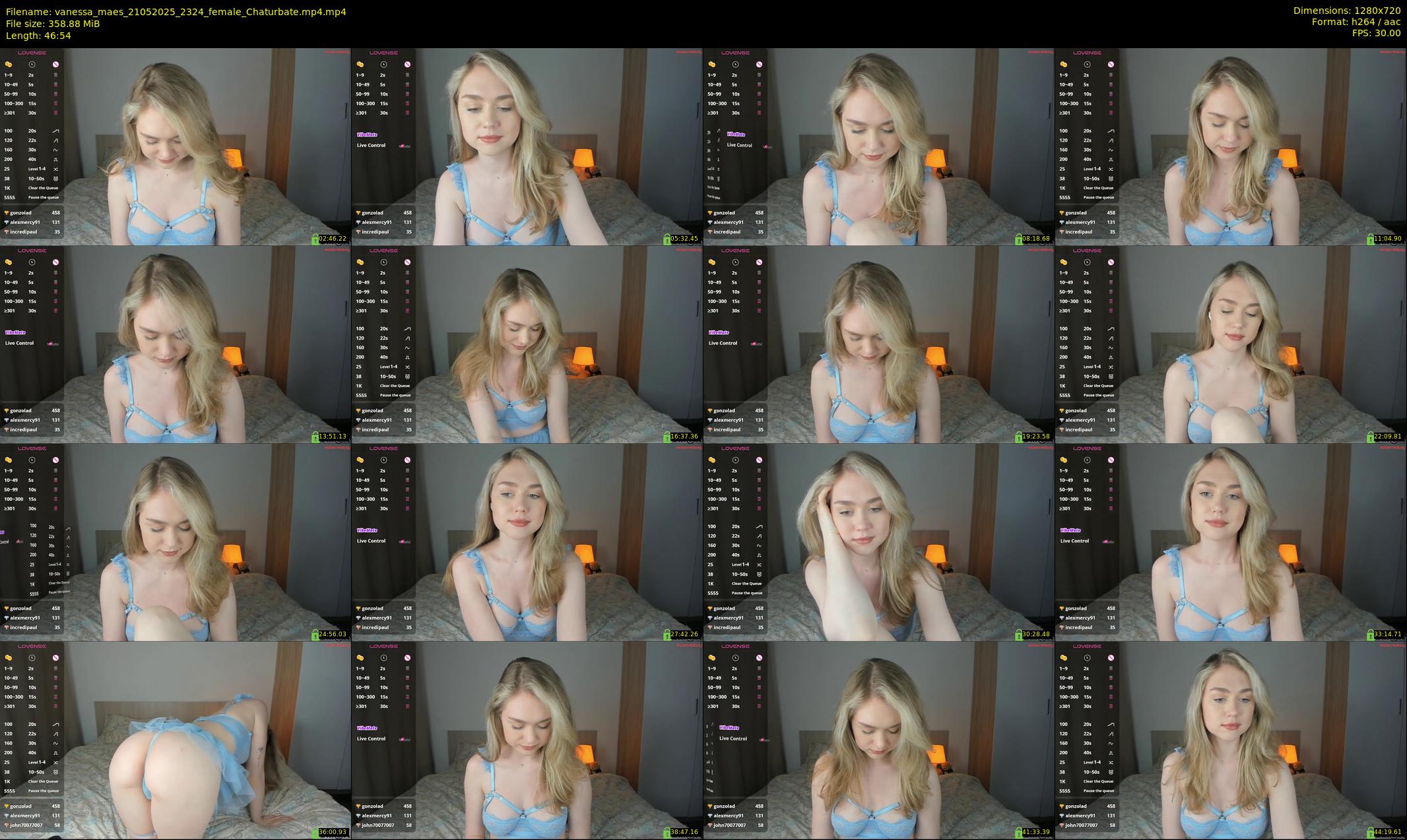 vanessa_maes — 47 minute Chaturbate female cam show recording, 720p, May 21, 2025
