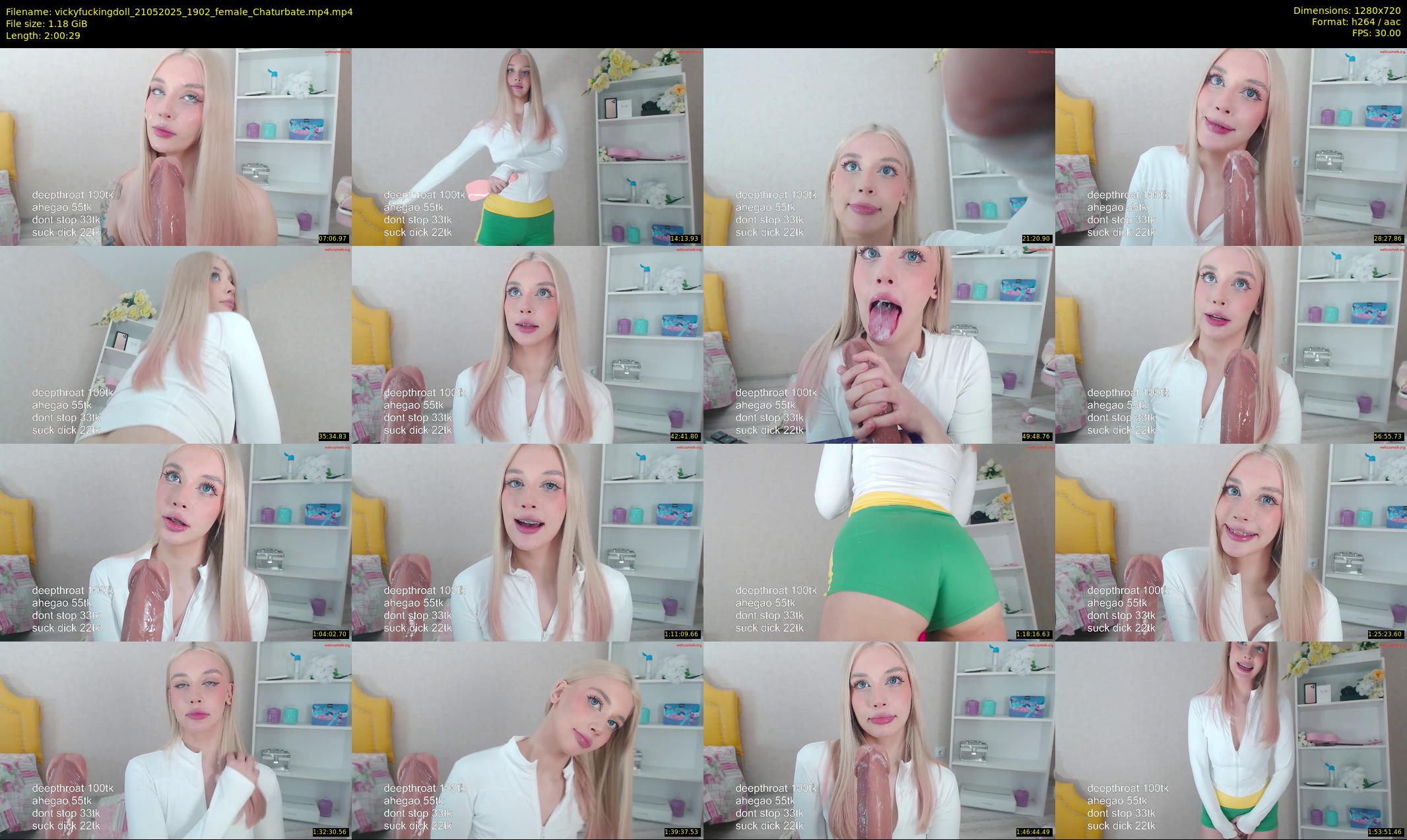 vickyfuckingdoll — 121 minute Chaturbate female cam show recording, 720p, May 21, 2025