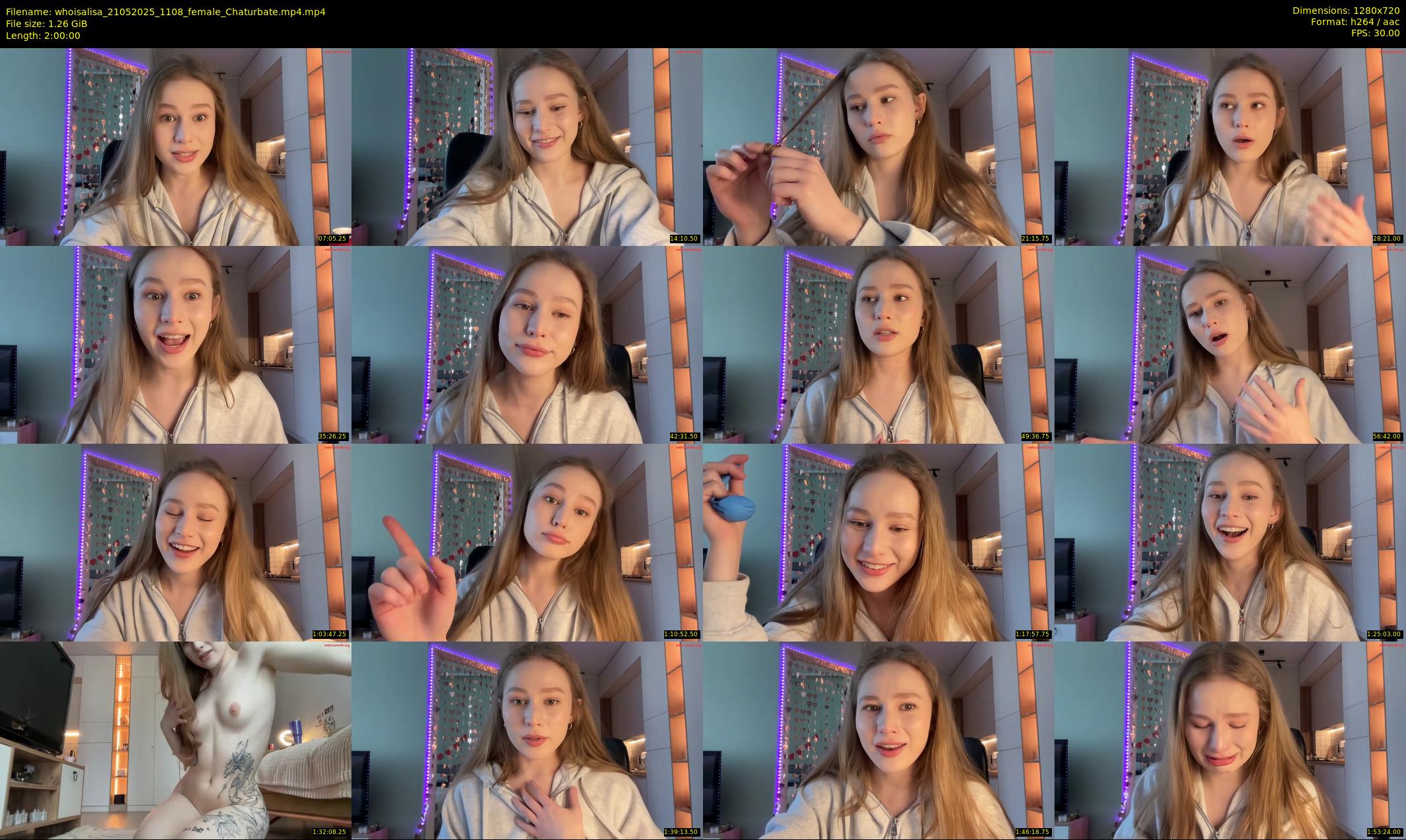 whoisalisa — 120 minute Chaturbate female cam show recording, 720p, May 21, 2025