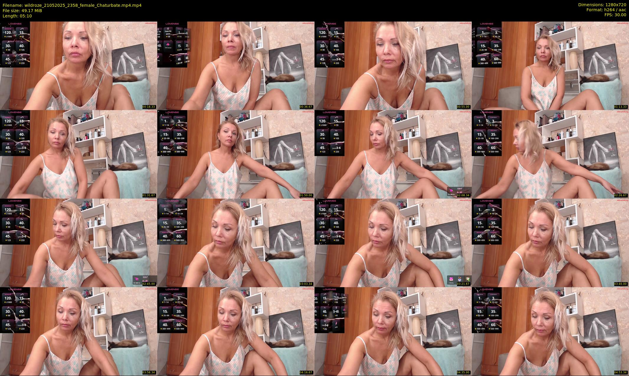 wildroze — 6 minute Chaturbate female cam show recording, 720p, May 21, 2025