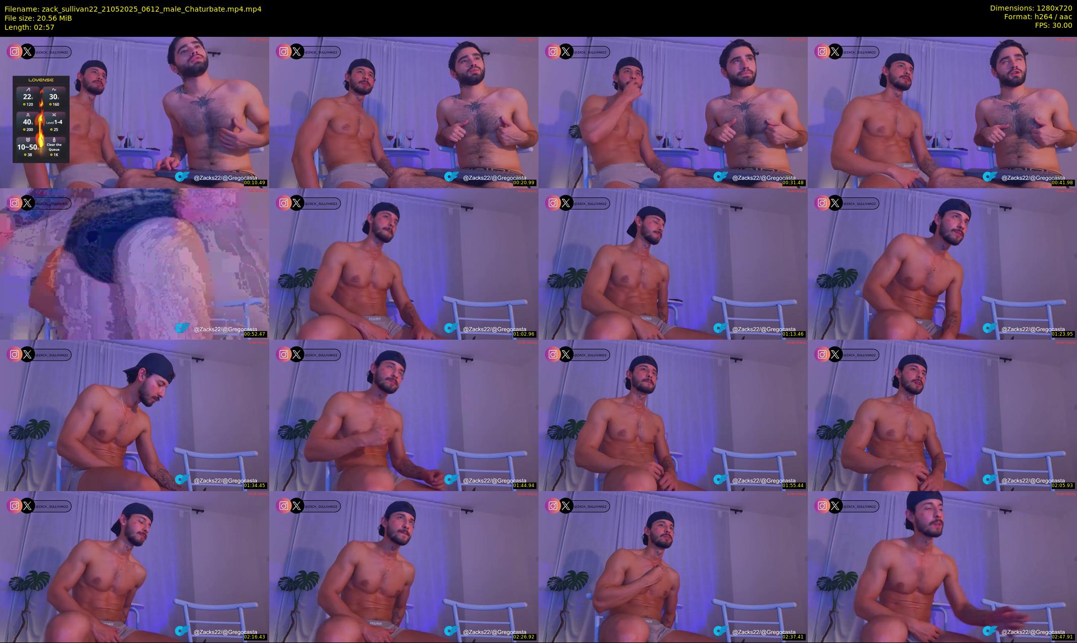 zack_sullivan22 — 3 minute Chaturbate male cam show recording, 720p, May 21, 2025