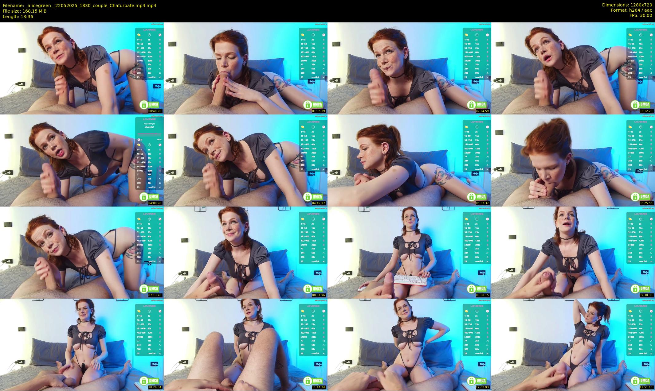 _alicegreen_ — 14 minute Chaturbate couple cam show recording, 720p, May 22, 2025