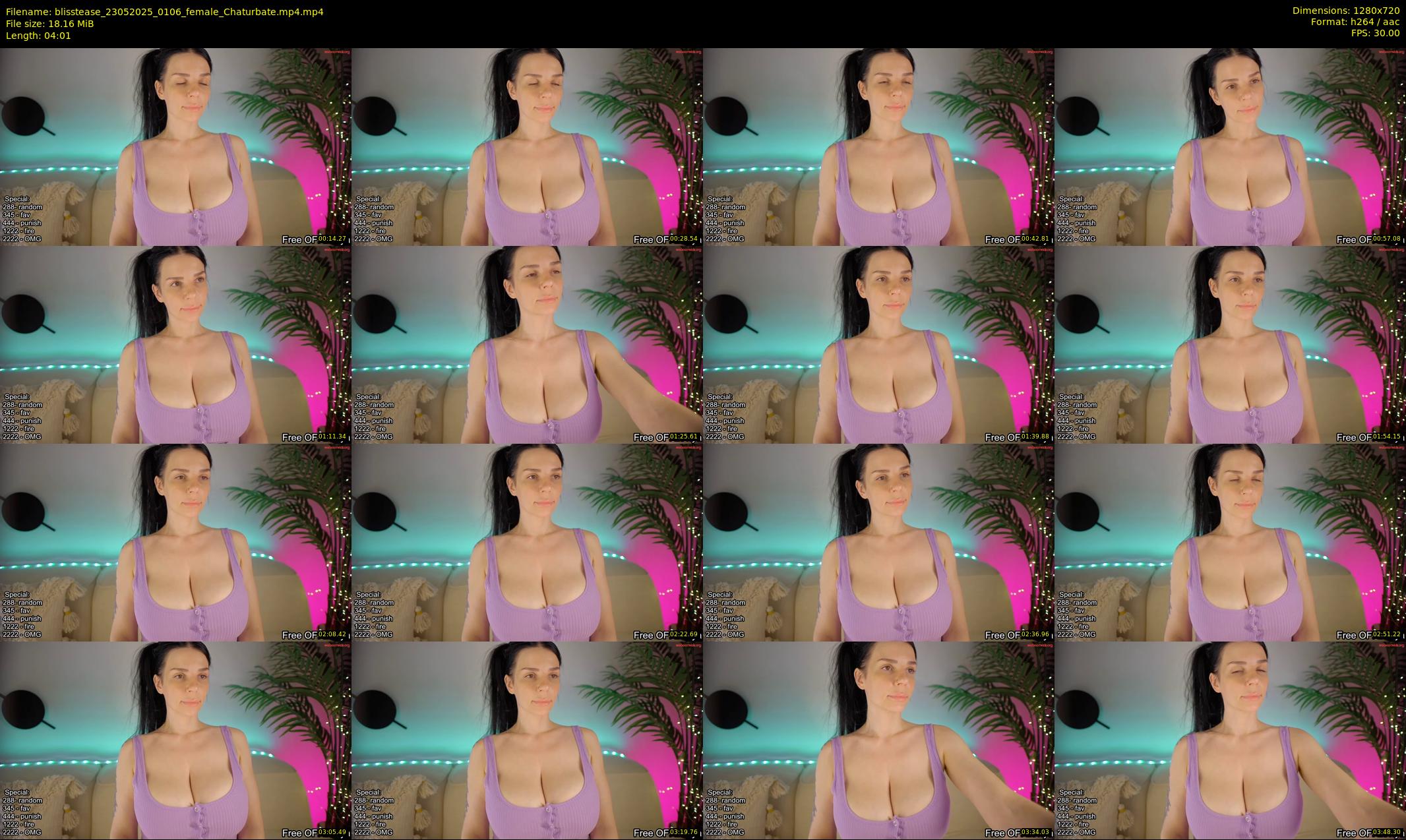 blisstease — 5 minute Chaturbate female cam show recording, 720p, May 23, 2025