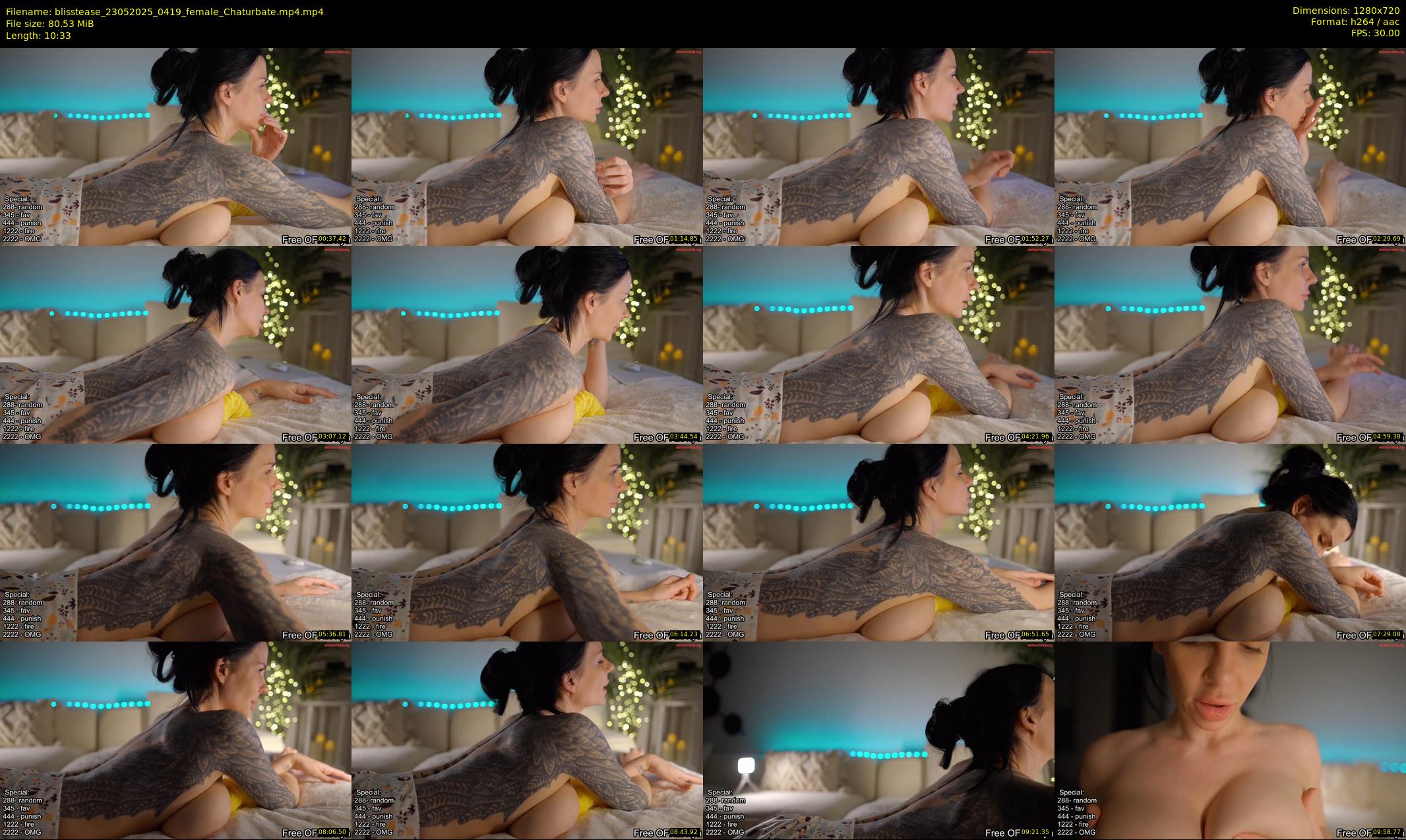 blisstease — 11 minute Chaturbate female cam show recording, 720p, May 23, 2025
