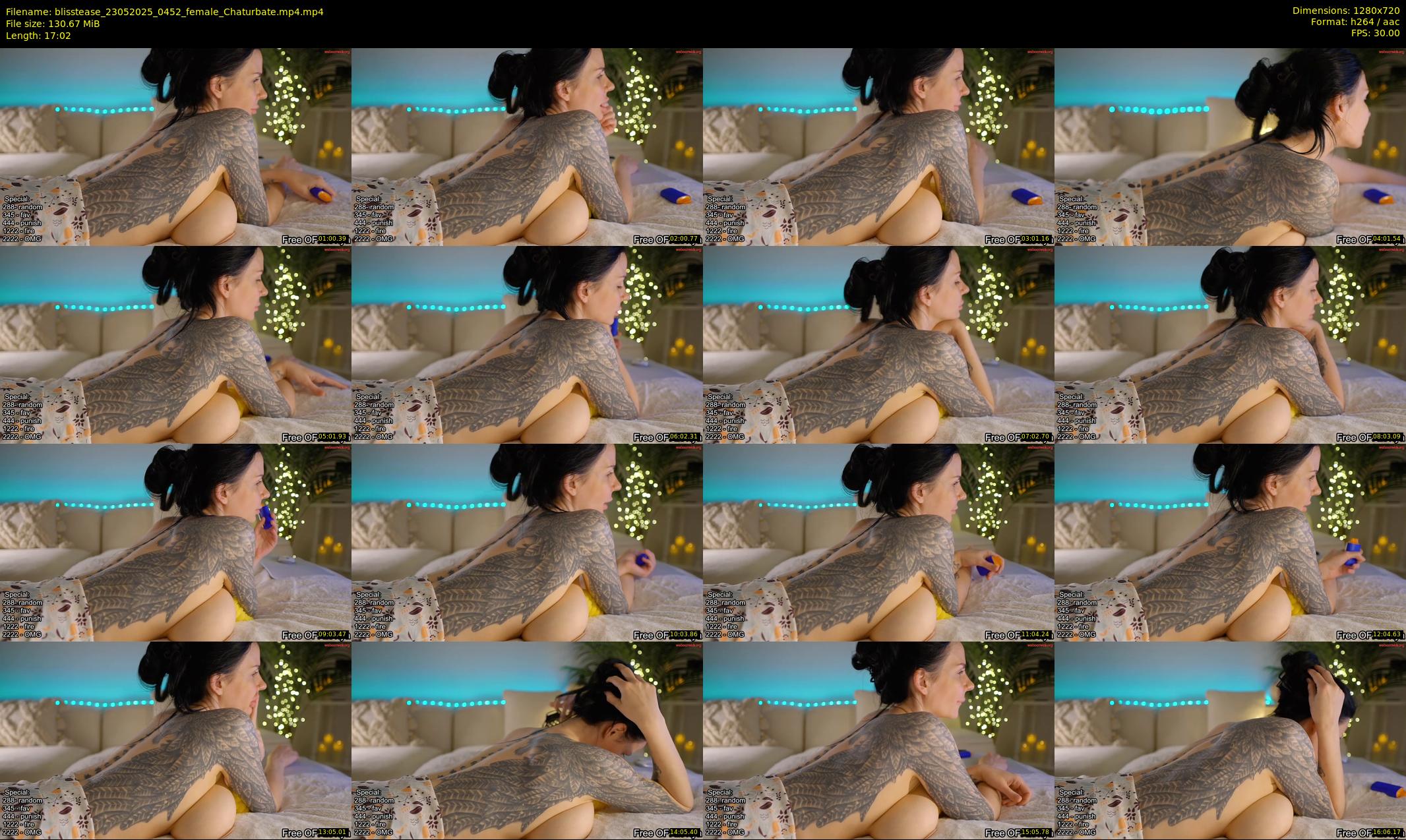 blisstease — 18 minute Chaturbate female cam show recording, 720p, May 23, 2025