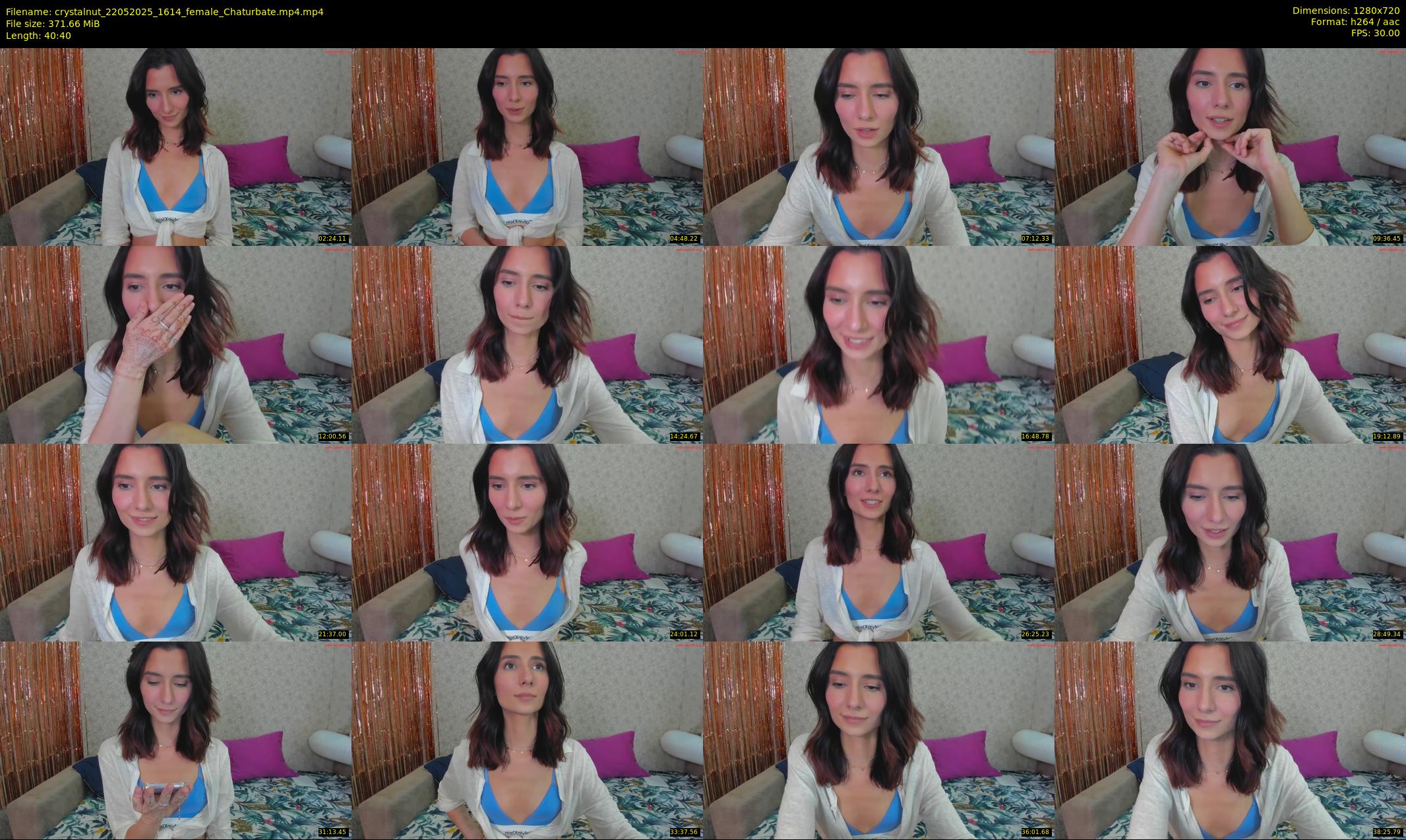 crystalnut — 41 minute Chaturbate female cam show recording, 720p, May 22, 2025