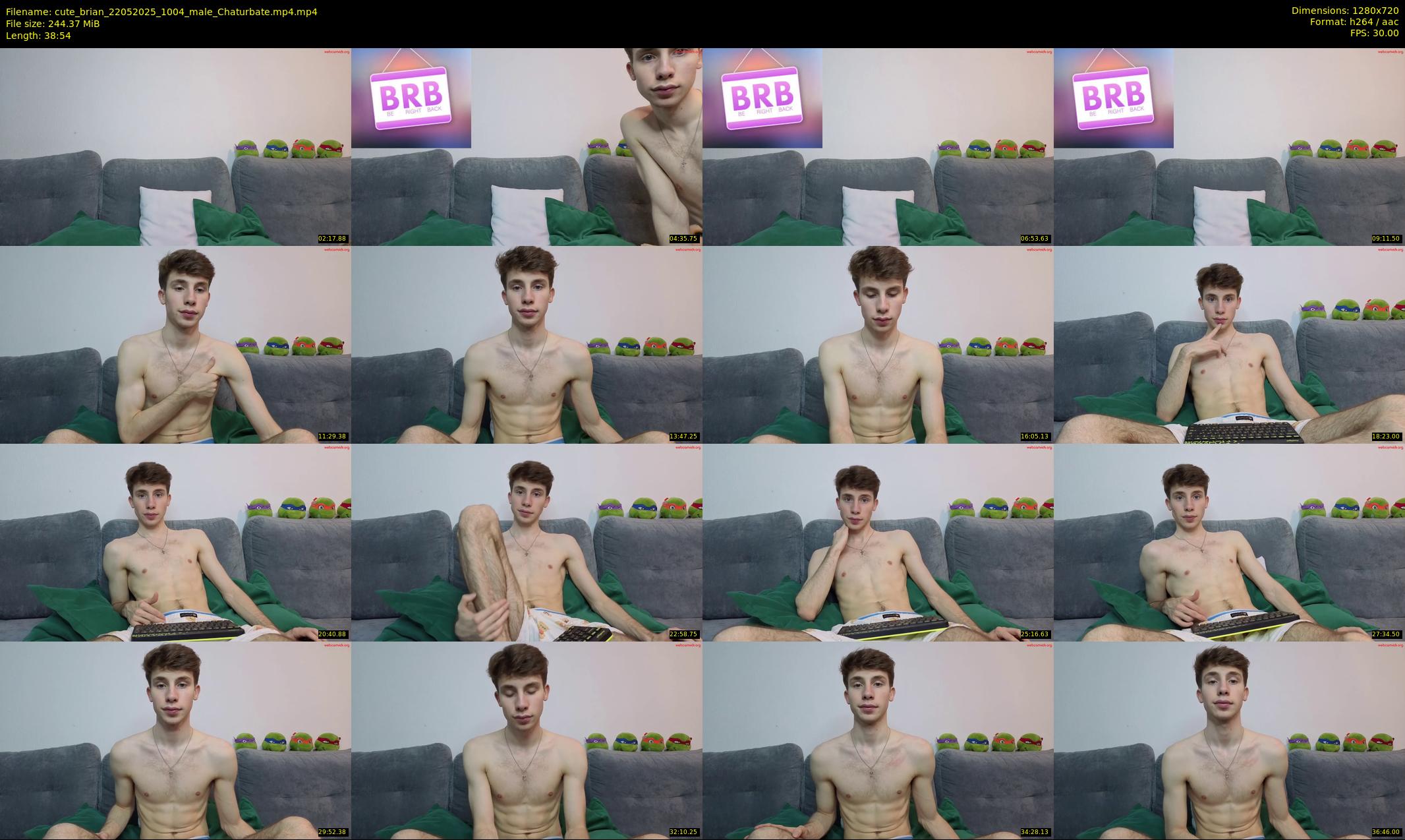 cute_brian — 39 minute Chaturbate male cam show recording, 720p, May 22, 2025