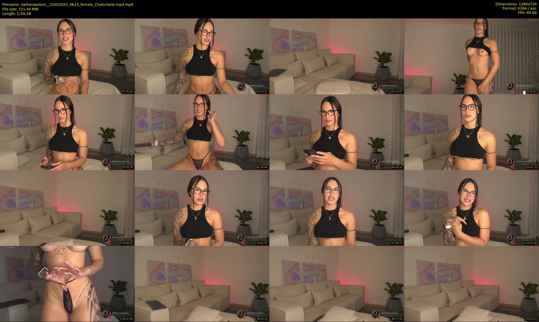 daihanwatson_ — 120 minute Chaturbate female cam show recording, 720p, May 22, 2025