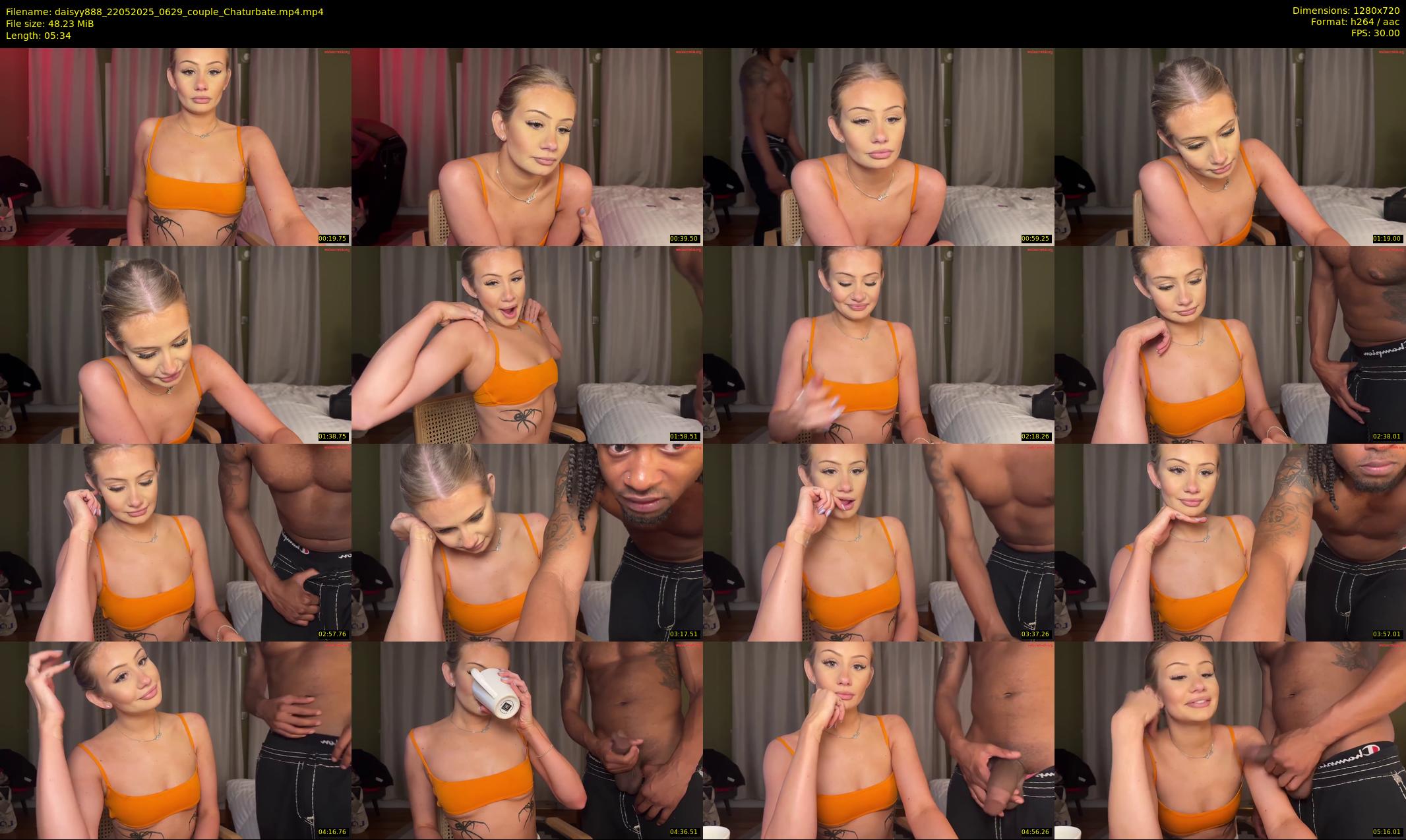daisyy888 — 6 minute Chaturbate couple cam show recording, 720p, May 22, 2025