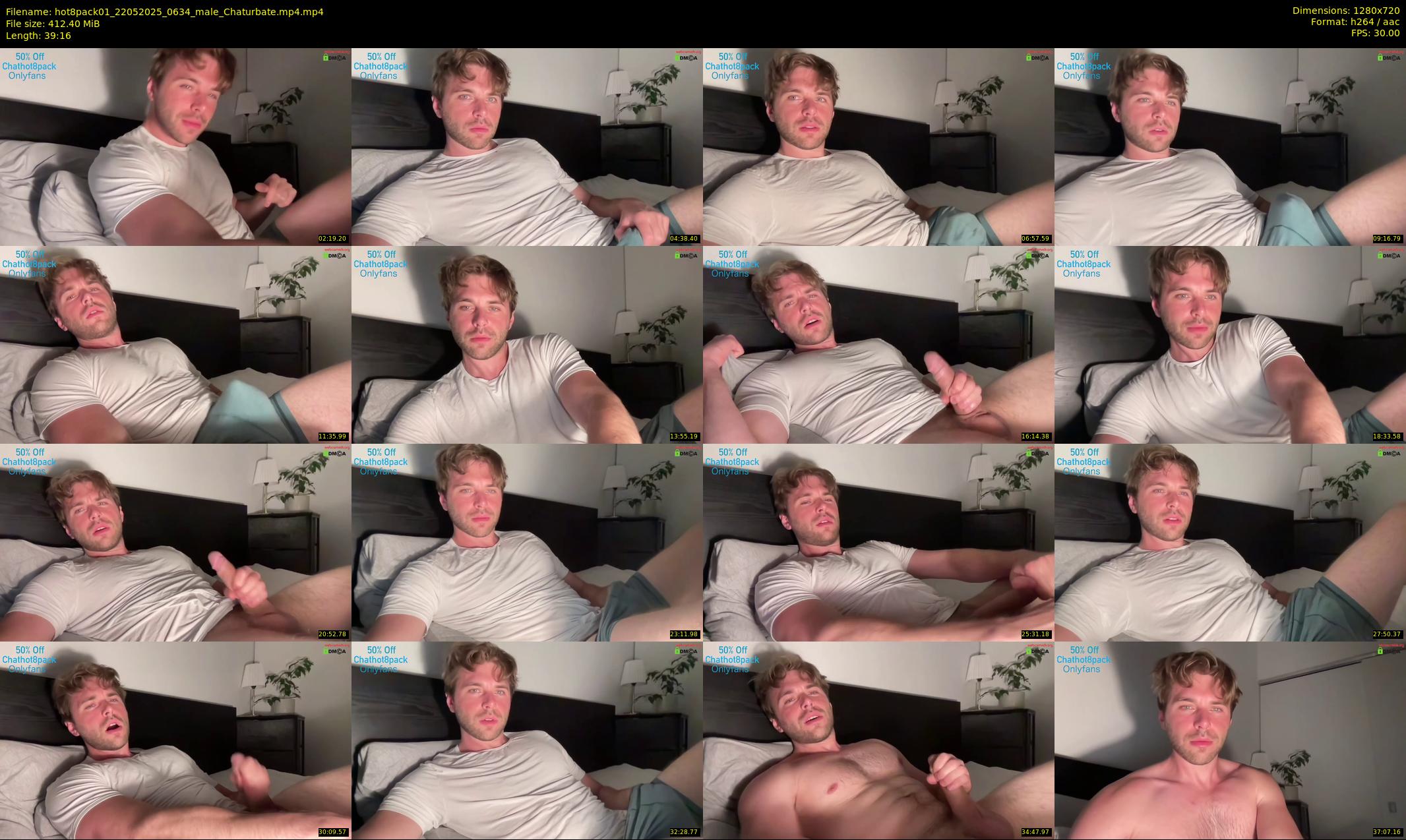 hot8pack01 — 40 minute Chaturbate male cam show recording, 720p, May 22, 2025