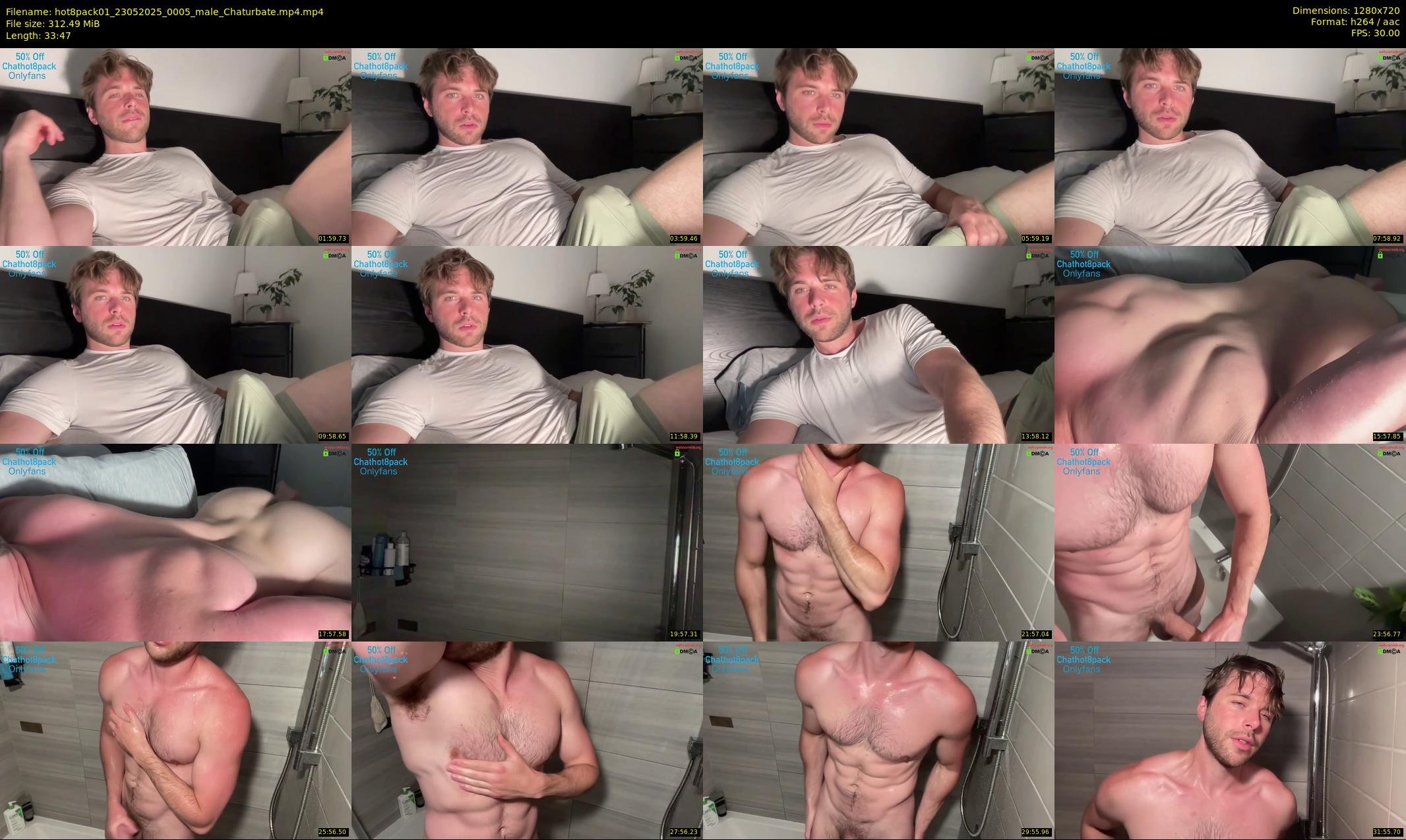 hot8pack01 — 34 minute Chaturbate male cam show recording, 720p, May 23, 2025