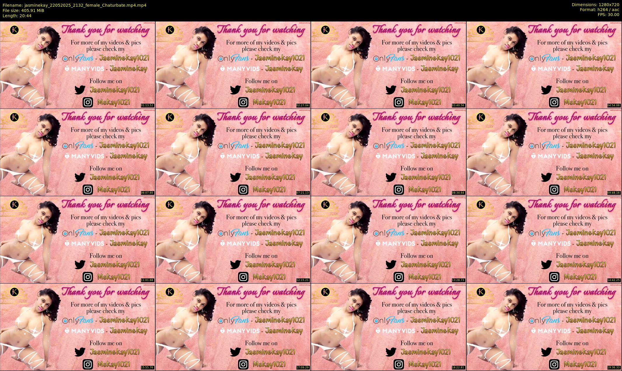 jasminekay — 21 minute Chaturbate female cam show recording, 720p, May 22, 2025