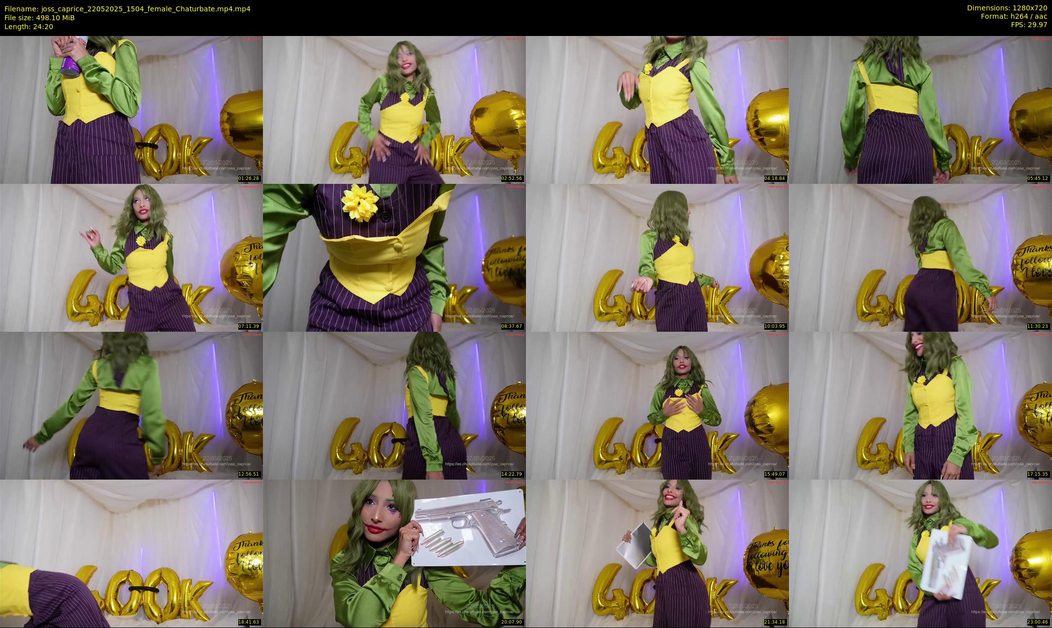 joss_caprice — 25 minute Chaturbate female cam show recording, 720p, May 22, 2025