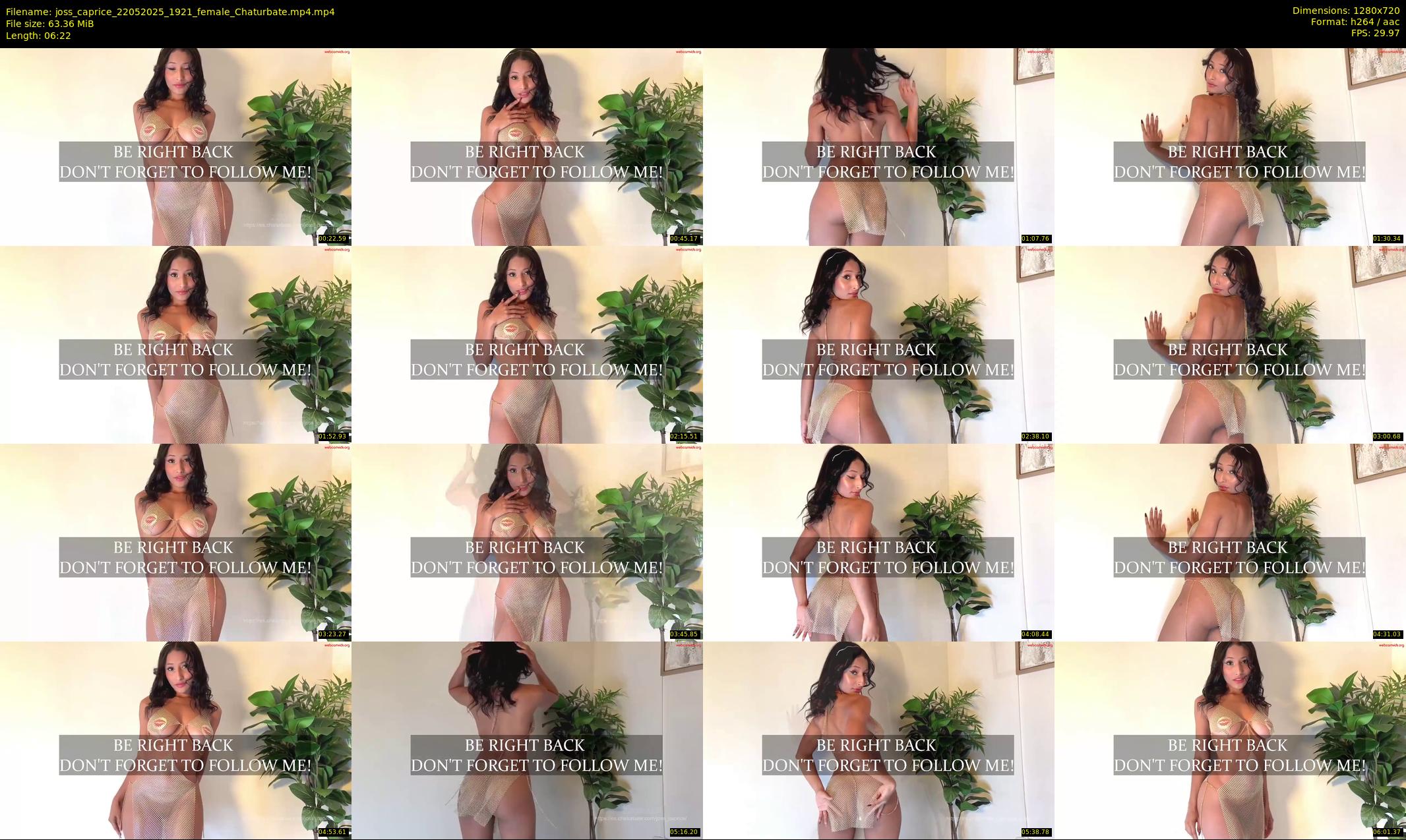 joss_caprice — 7 minute Chaturbate female cam show recording, 720p, May 22, 2025