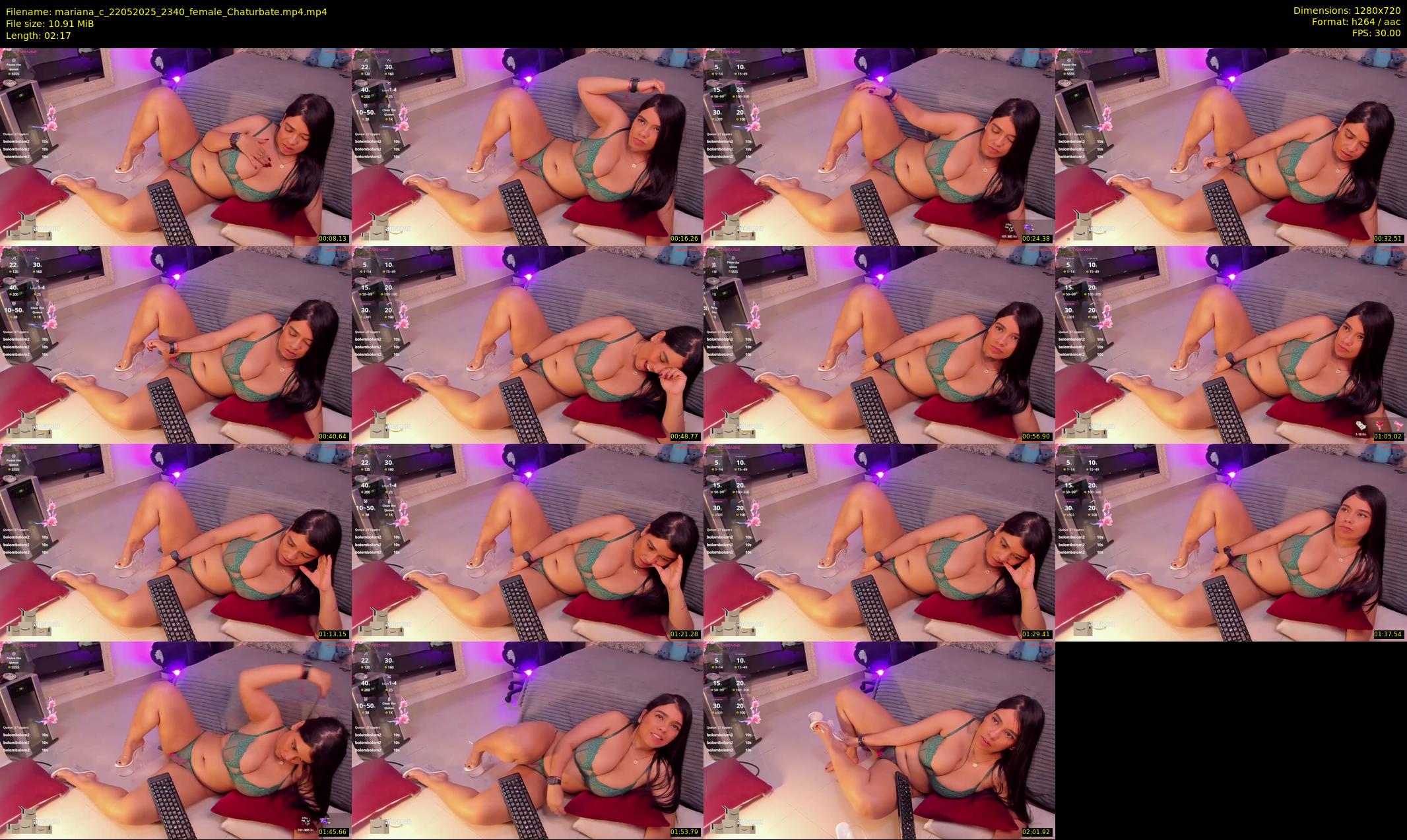 mariana_c — 3 minute Chaturbate female cam show recording, 720p, May 22, 2025