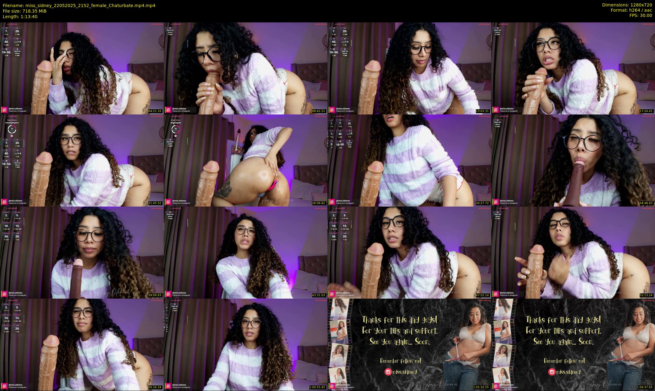 miss_sidney — 74 minute Chaturbate female cam show recording, 720p, May 22, 2025