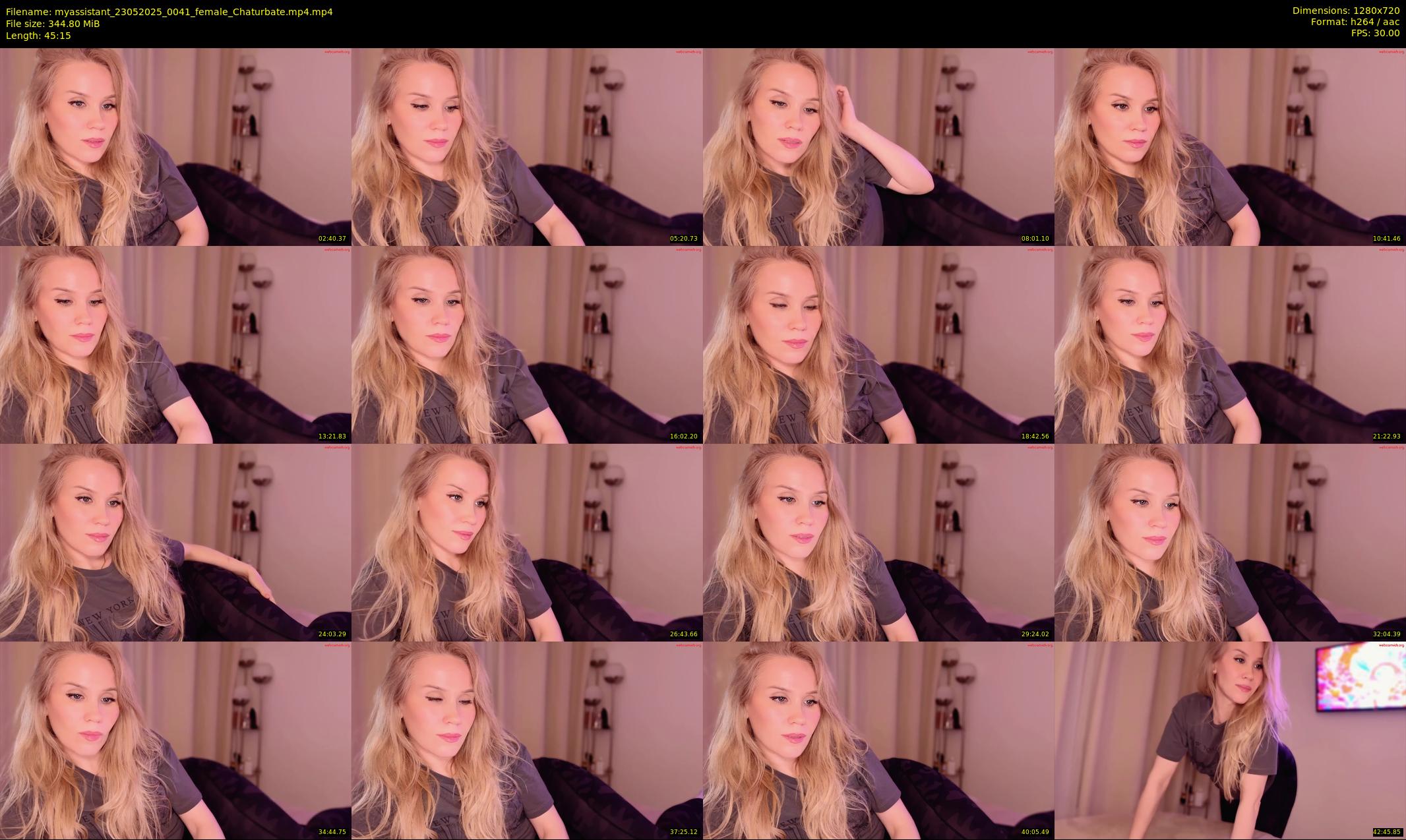 myassistant — 46 minute Chaturbate female cam show recording, 720p, May 23, 2025
