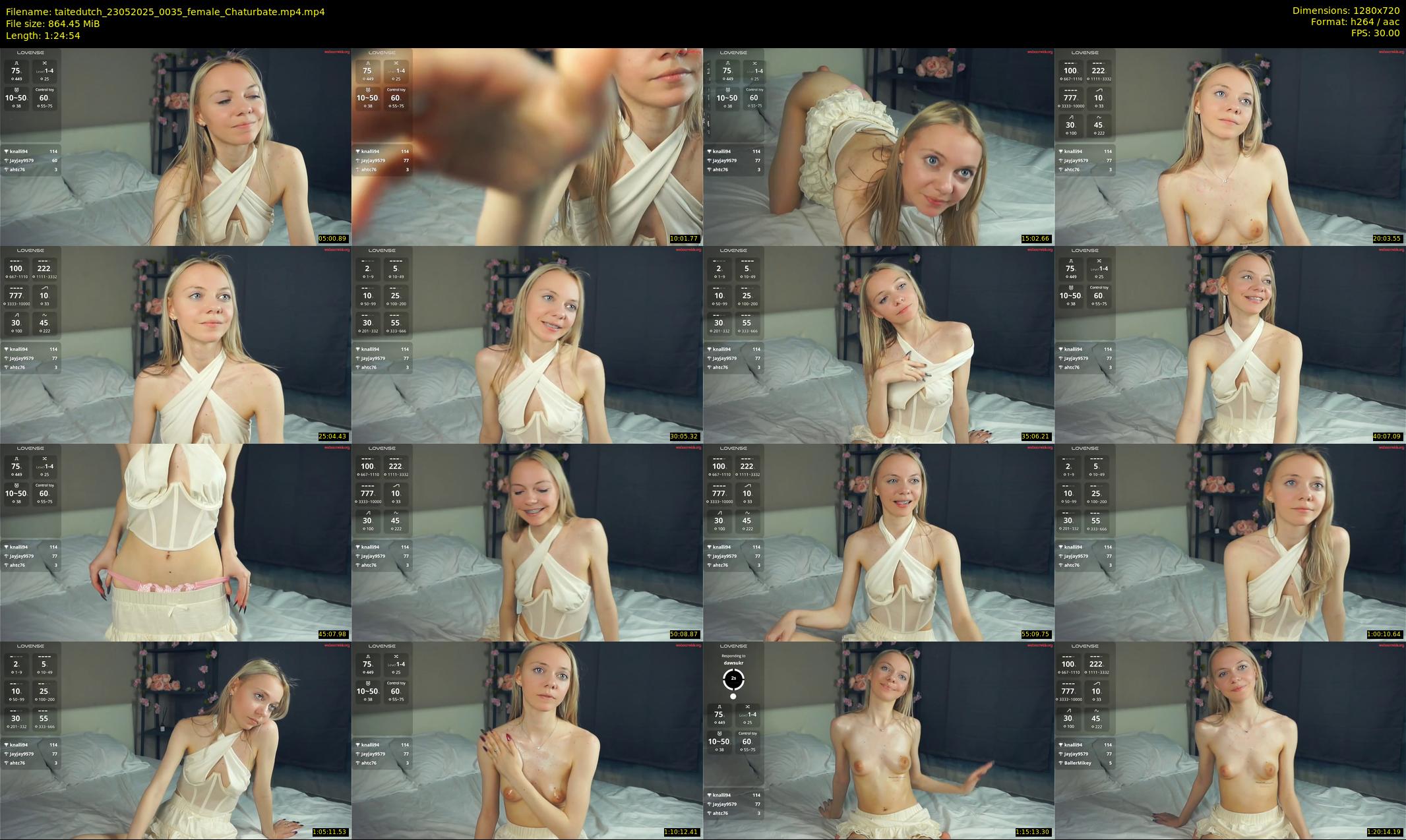 taitedutch — 85 minute Chaturbate female cam show recording, 720p, May 23, 2025
