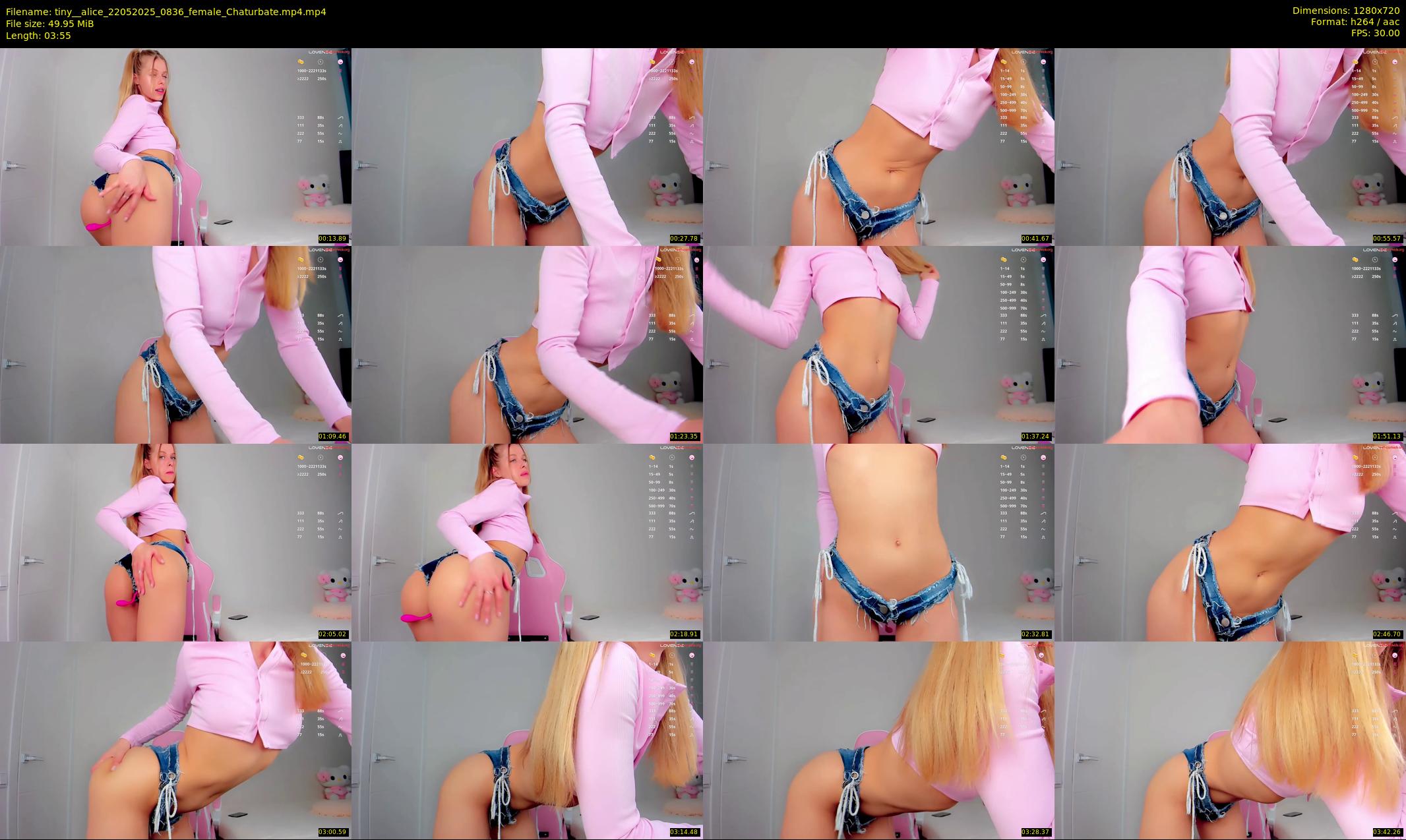 tiny__alice — 4 minute Chaturbate female cam show recording, 720p, May 22, 2025