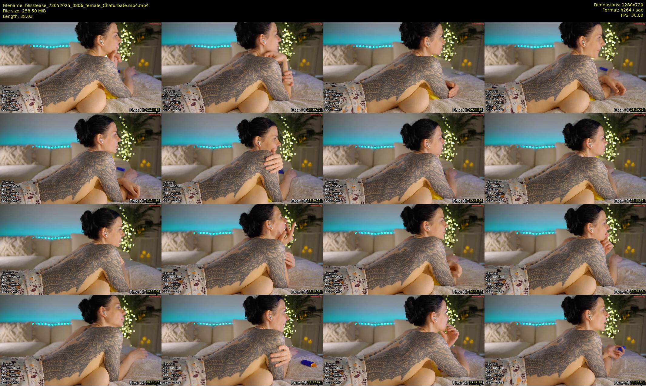 blisstease — 39 minute Chaturbate female cam show recording, 720p, May 23, 2025