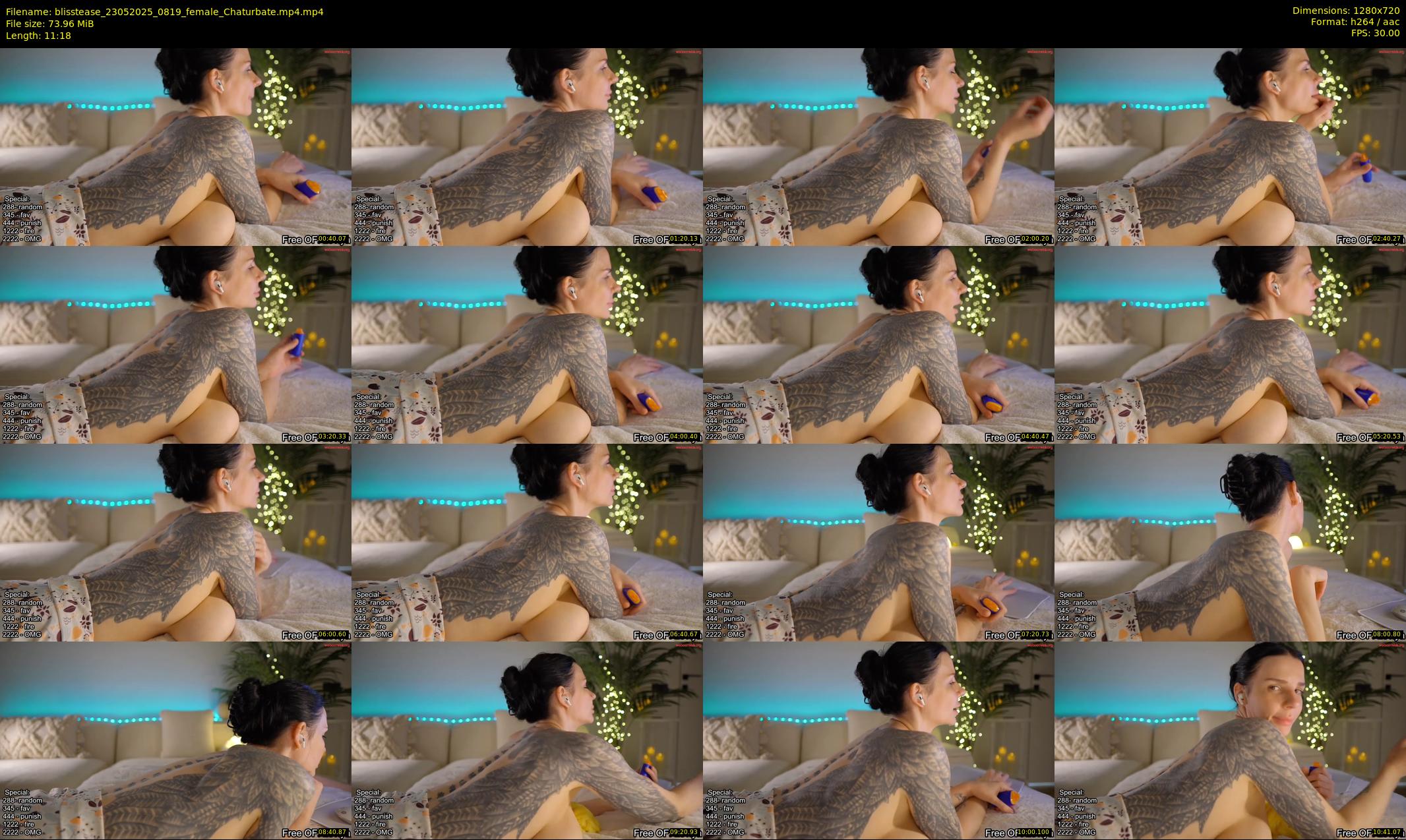 blisstease — 12 minute Chaturbate female cam show recording, 720p, May 23, 2025