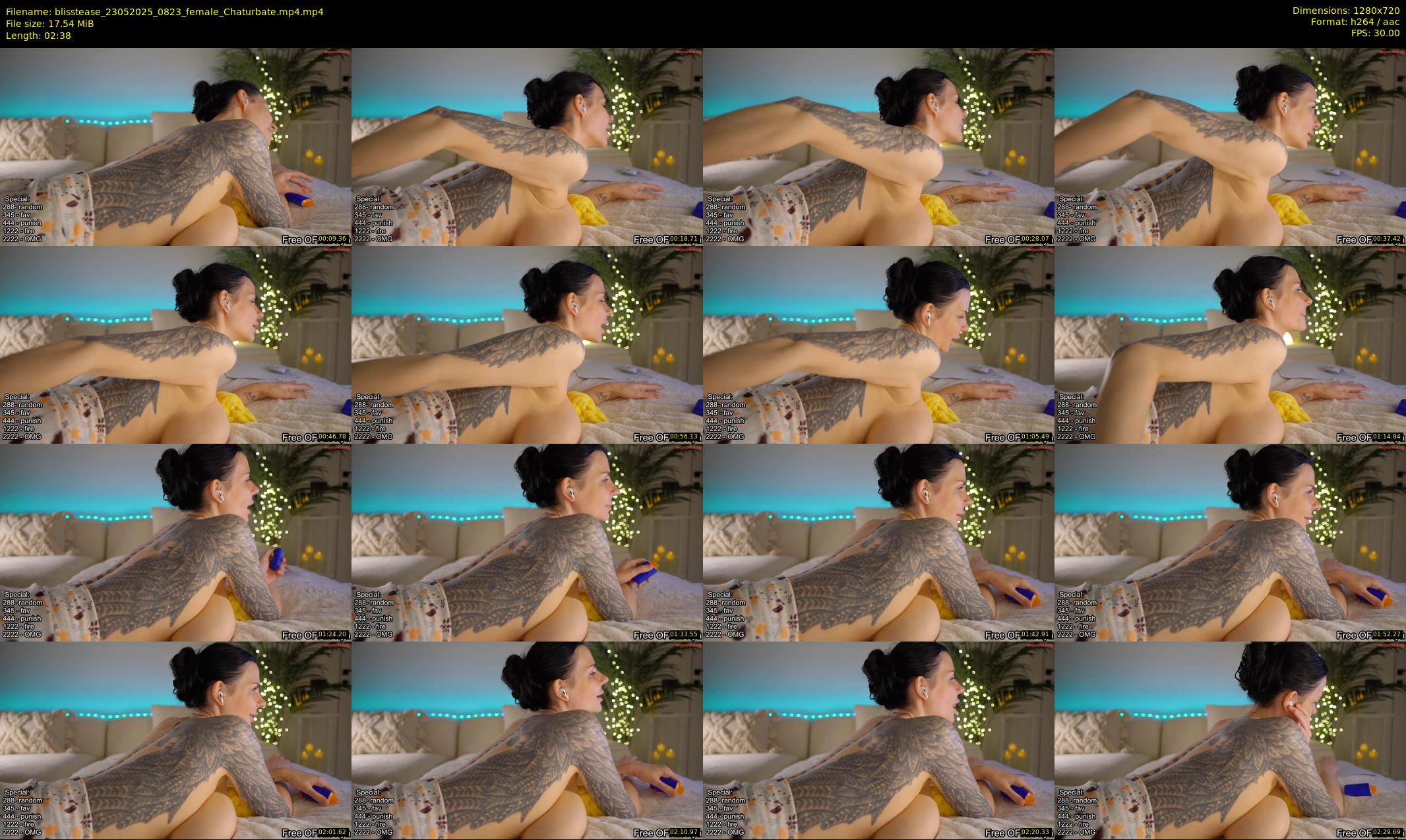 blisstease — 3 minute Chaturbate female cam show recording, 720p, May 23, 2025