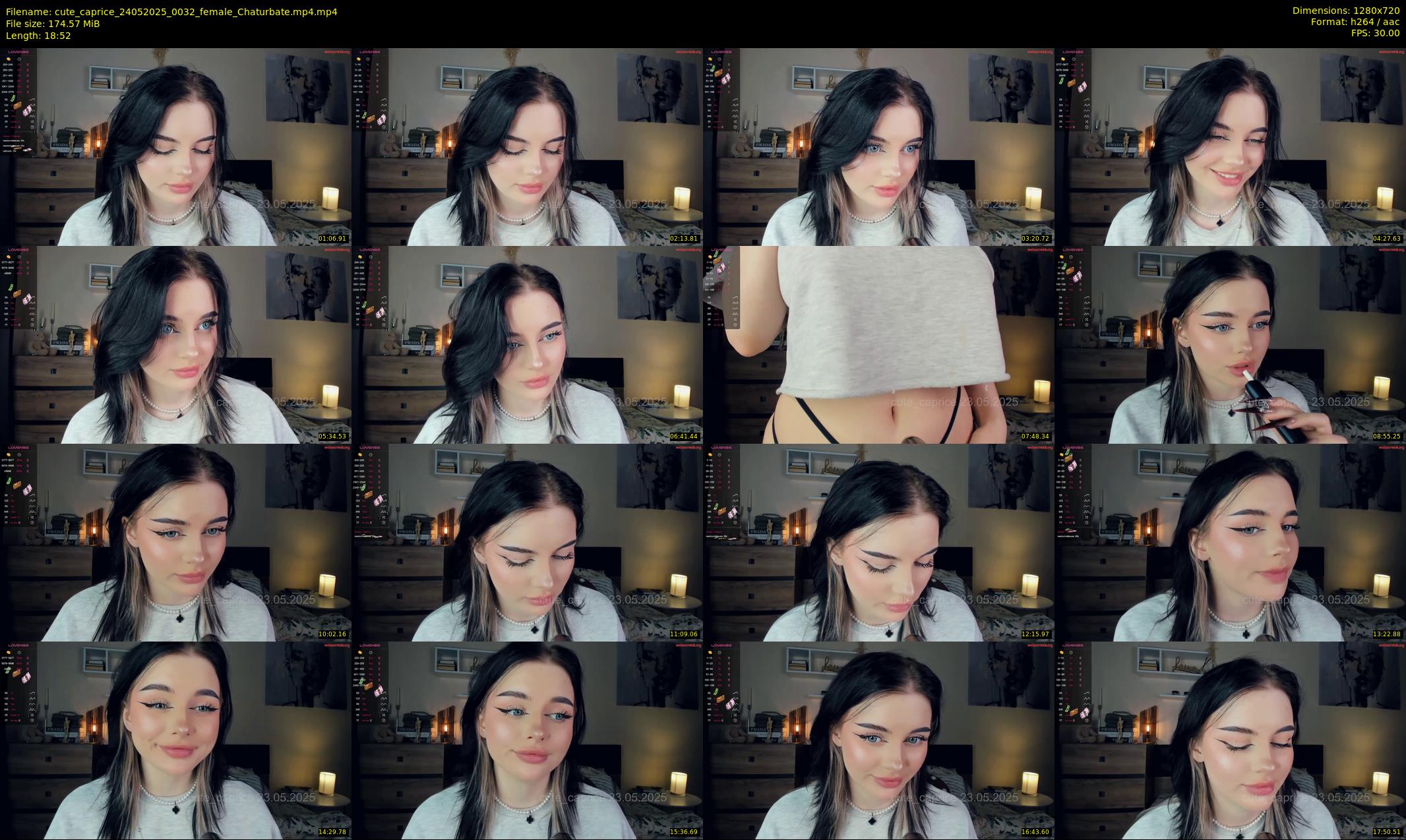 cute_caprice — 19 minute Chaturbate female cam show recording, 720p, May 24, 2025