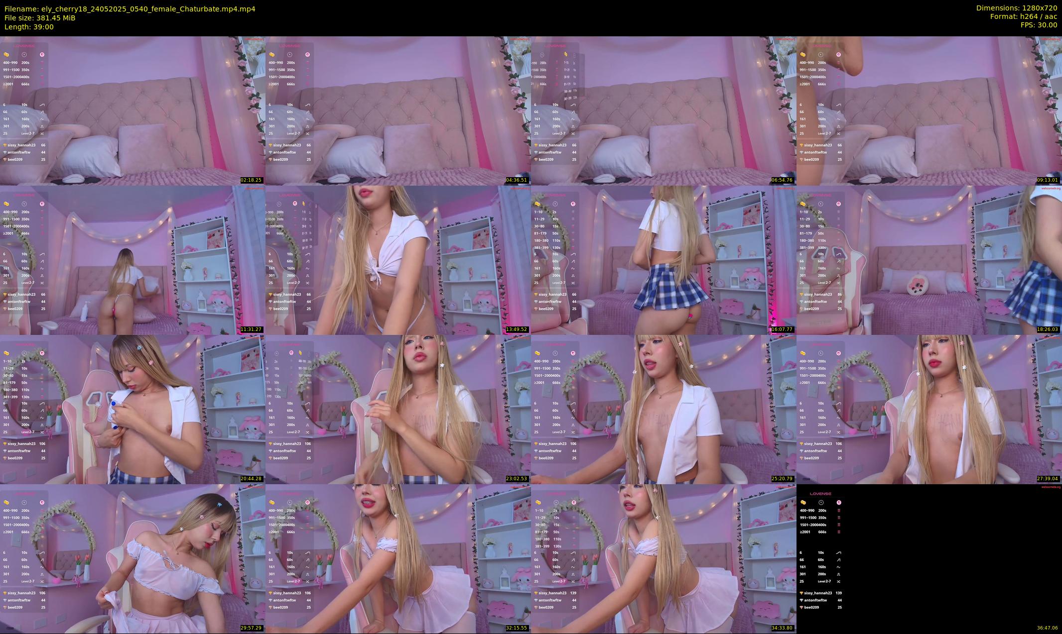 ely_cherry18 — 39 minute Chaturbate female cam show recording, 720p, May 24, 2025