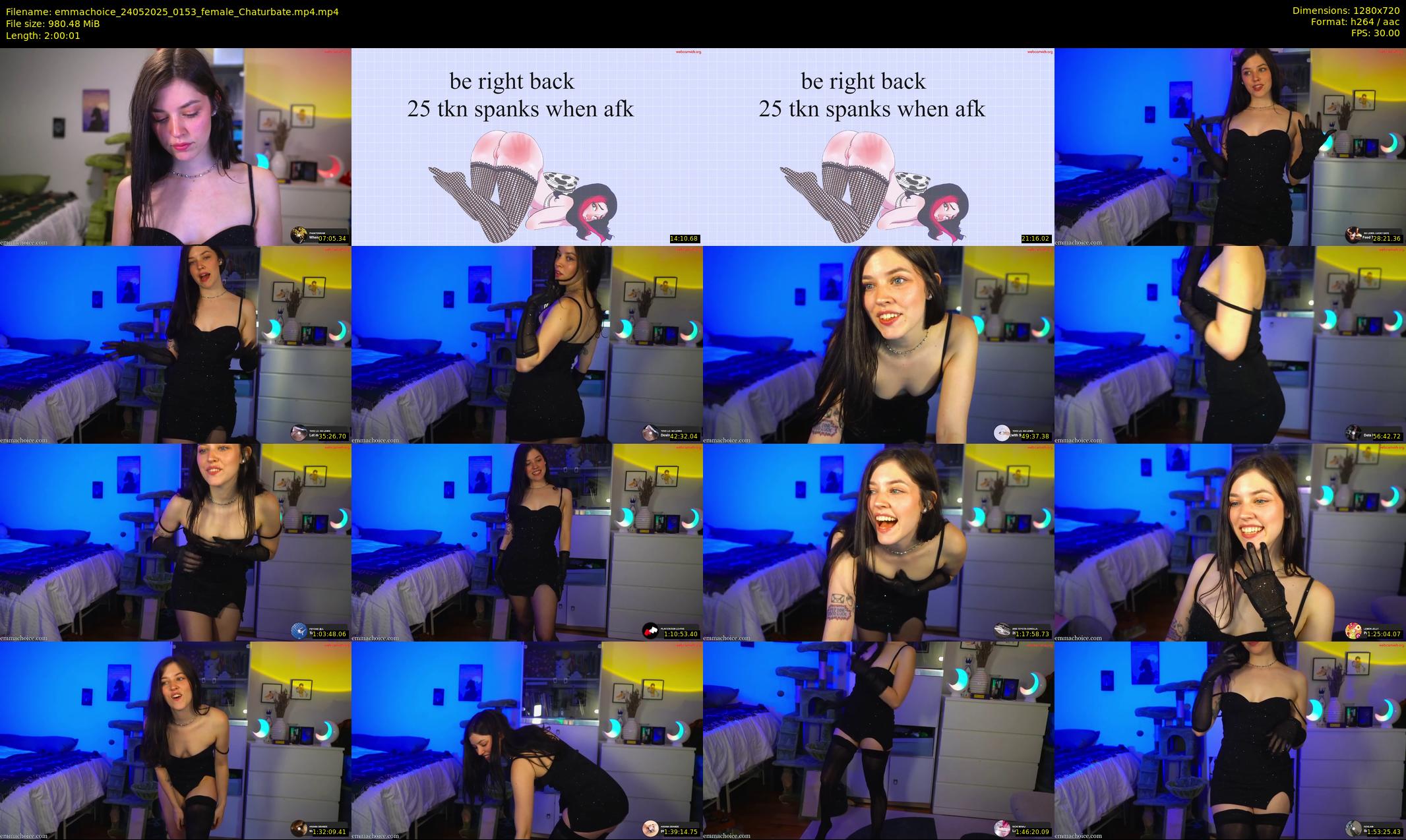 emmachoice — 121 minute Chaturbate female cam show recording, 720p, May 24, 2025