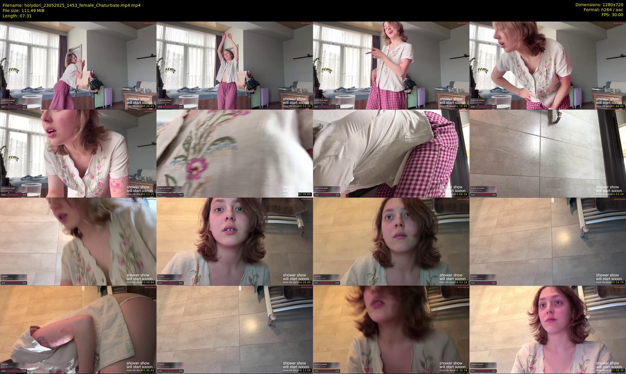 holydori — 8 minute Chaturbate female cam show recording, 720p, May 23, 2025