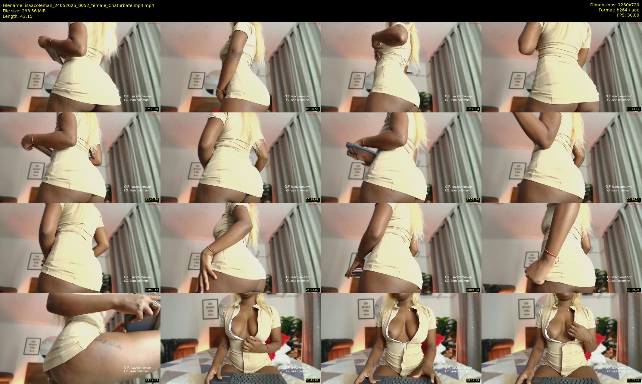 isaacoleman — 44 minute Chaturbate female cam show recording, 720p, May 24, 2025