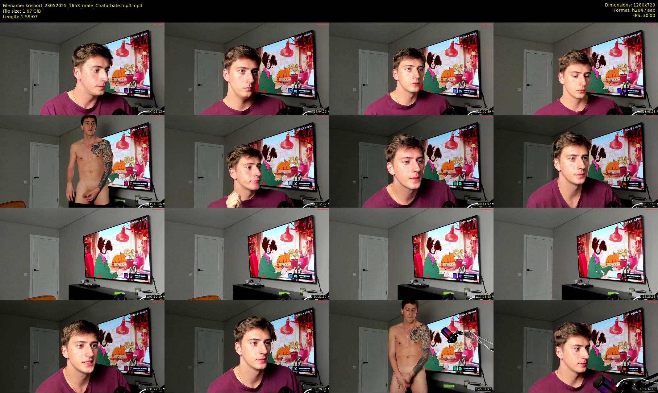 krishort — 120 minute Chaturbate male cam show recording, 720p, May 23, 2025