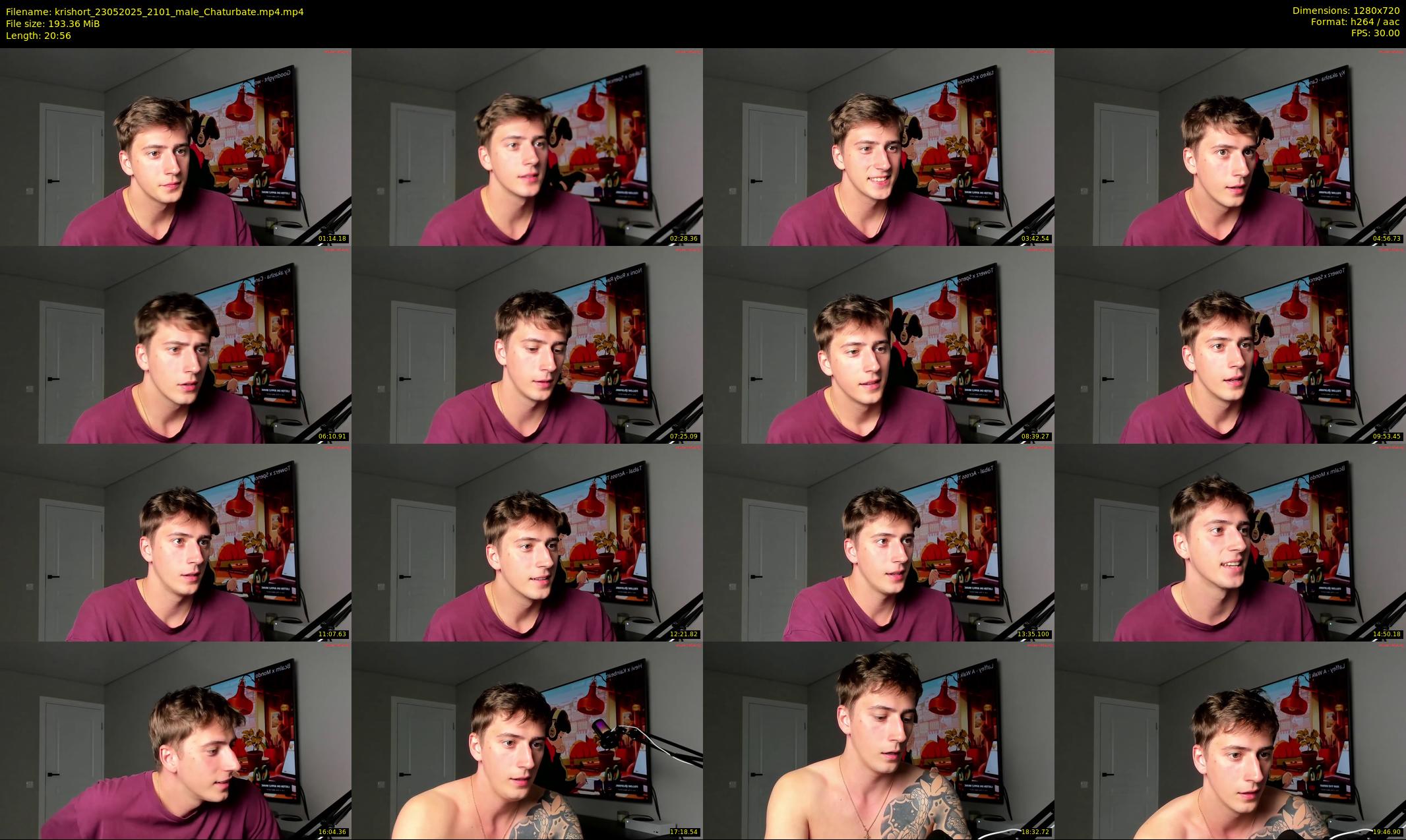 krishort — 21 minute Chaturbate male cam show recording, 720p, May 23, 2025